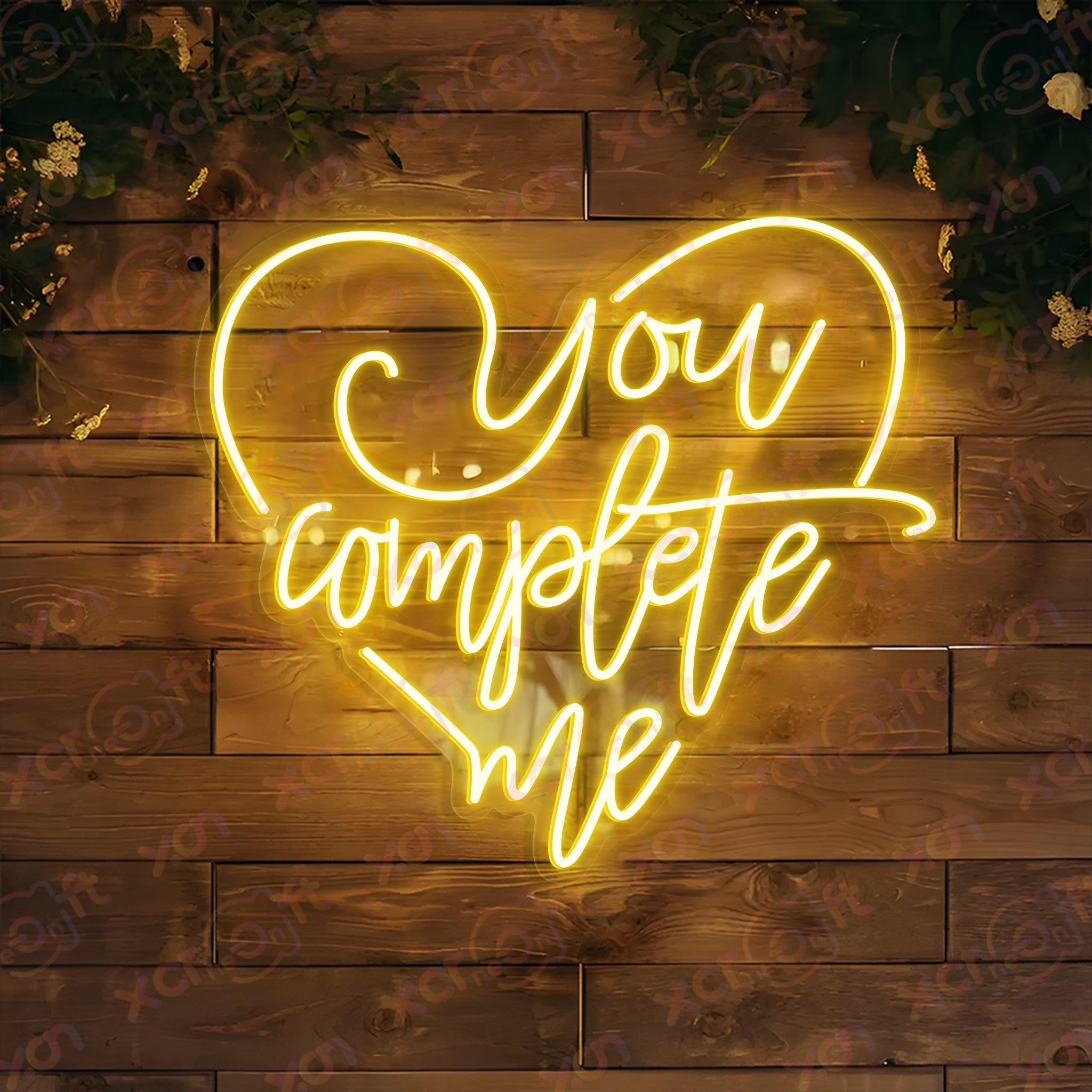 You Complete Me LED Neon Sign Wedding