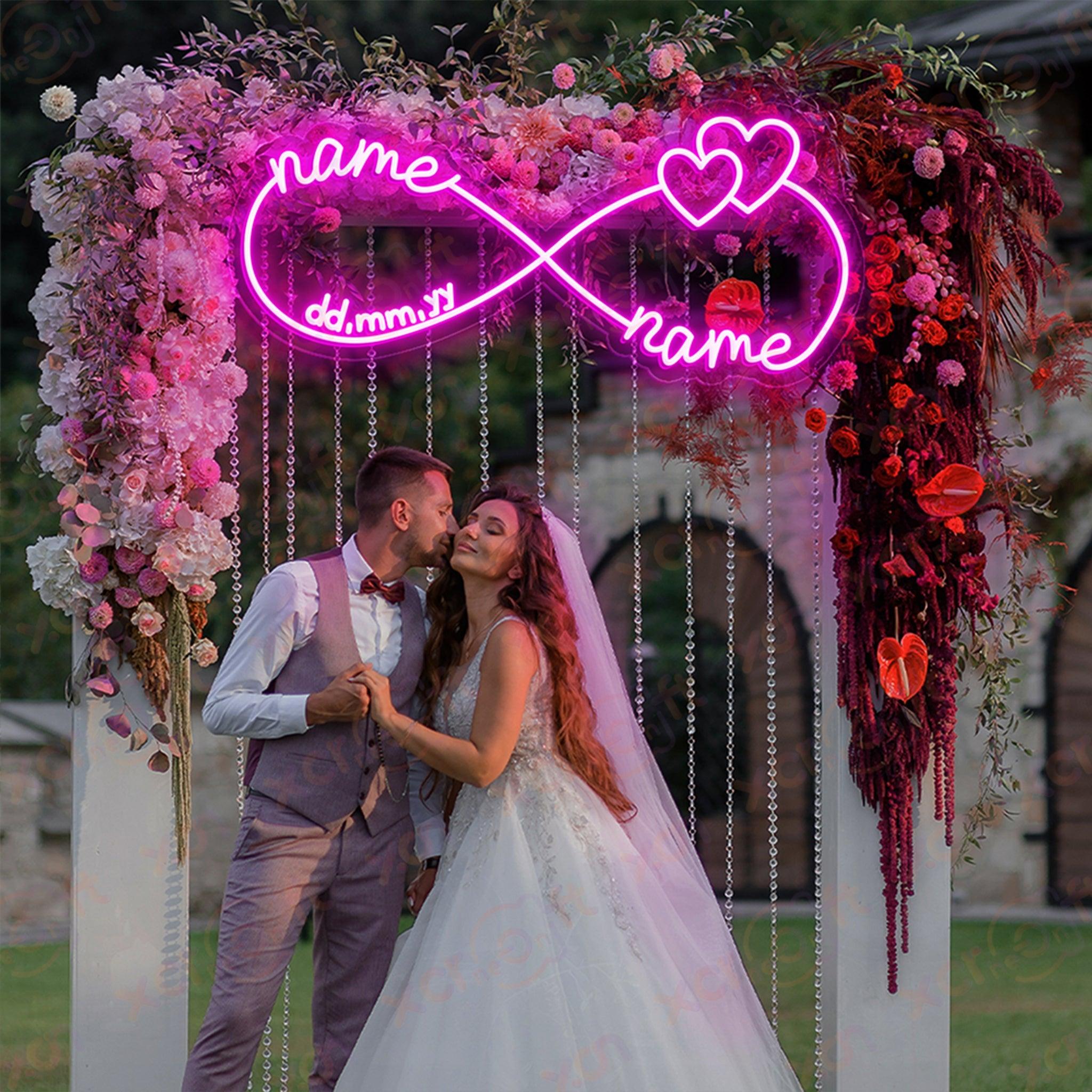 Couple Name & Date LED Neon Sign