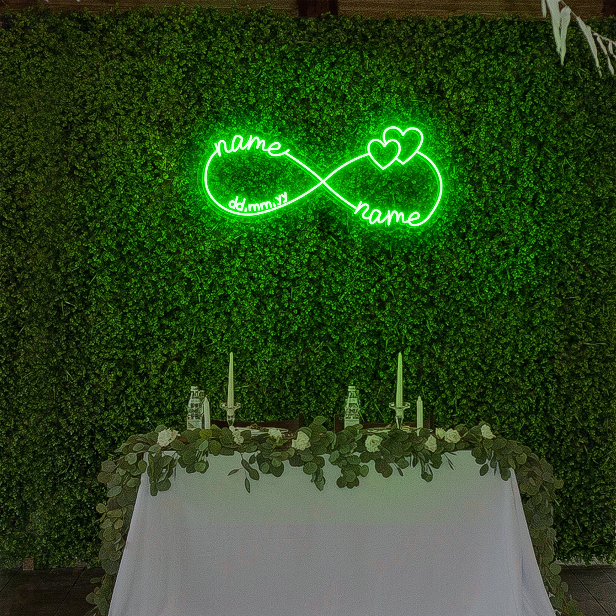 Couple Name & Date LED Neon Sign