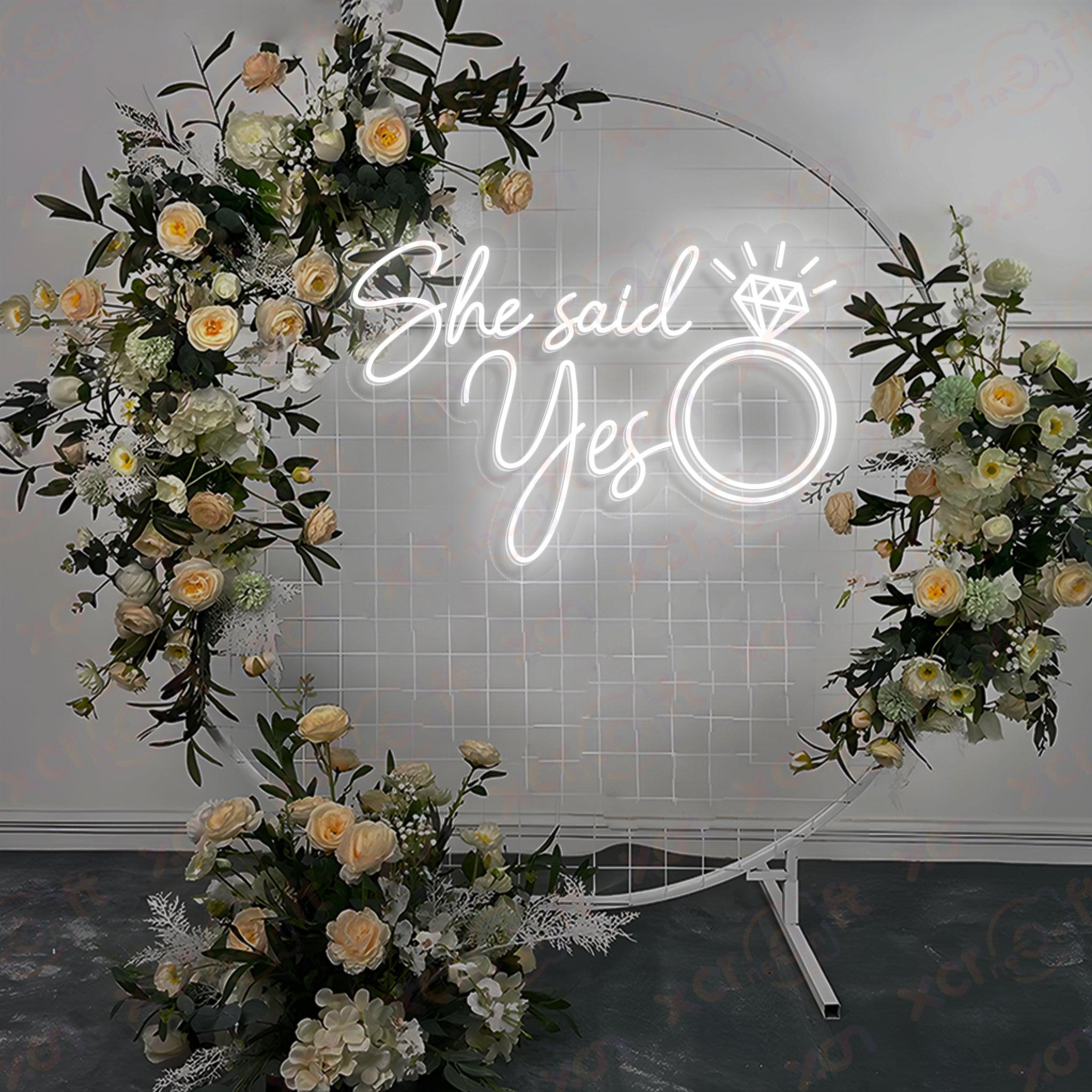 She said Yes LED Neon Sign Wedding Decor