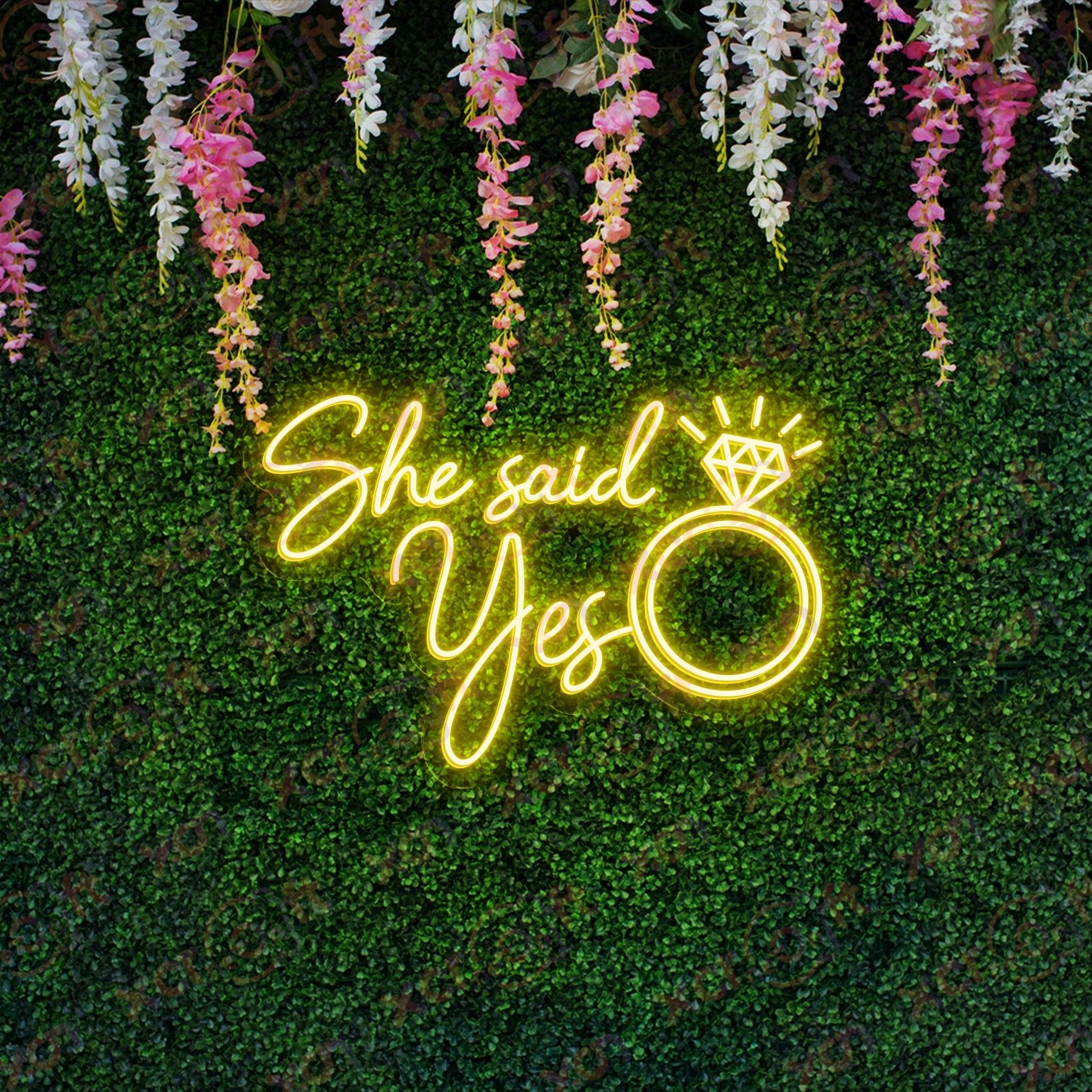 She said Yes LED Neon Sign Wedding Decor