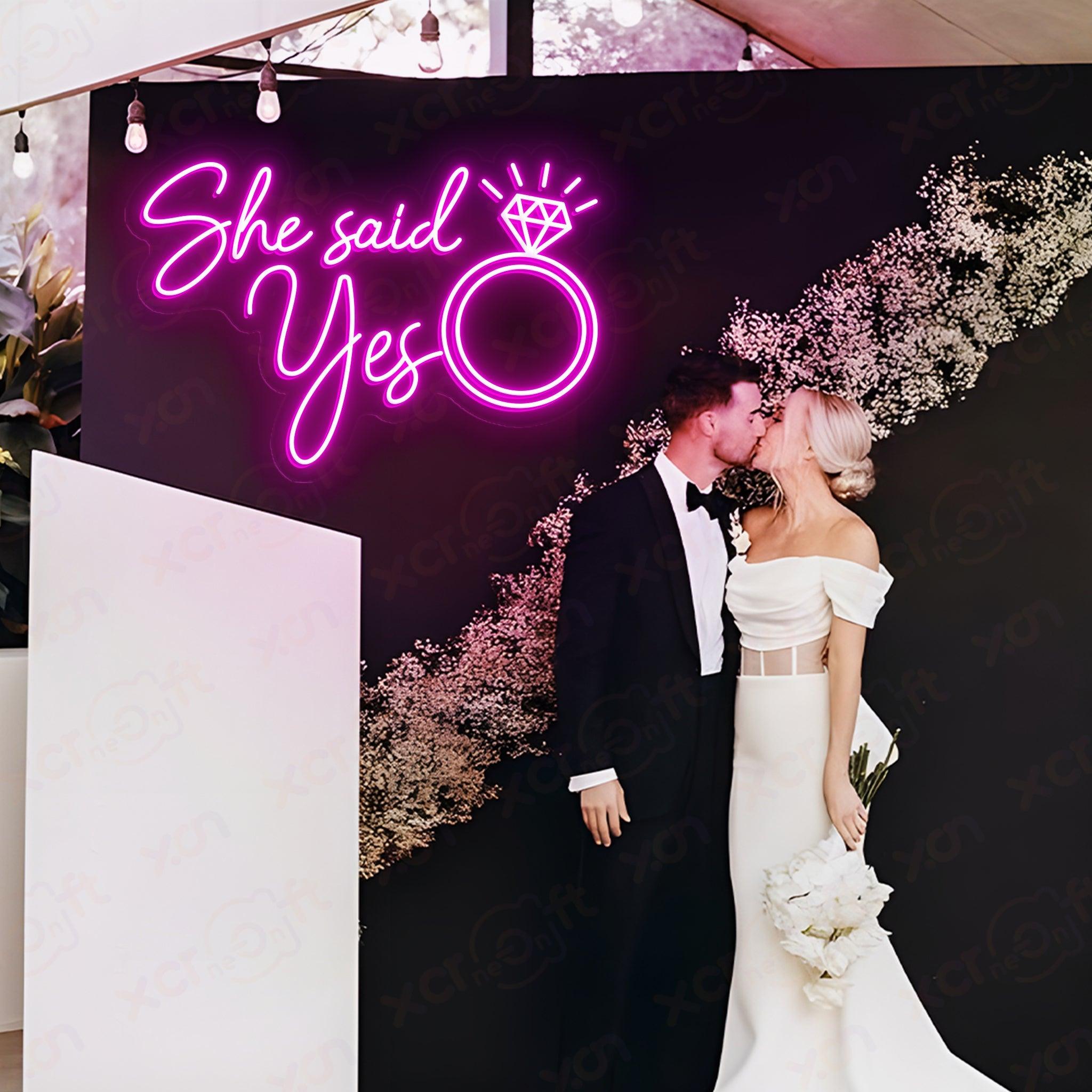 She said Yes LED Neon Sign Wedding Decor