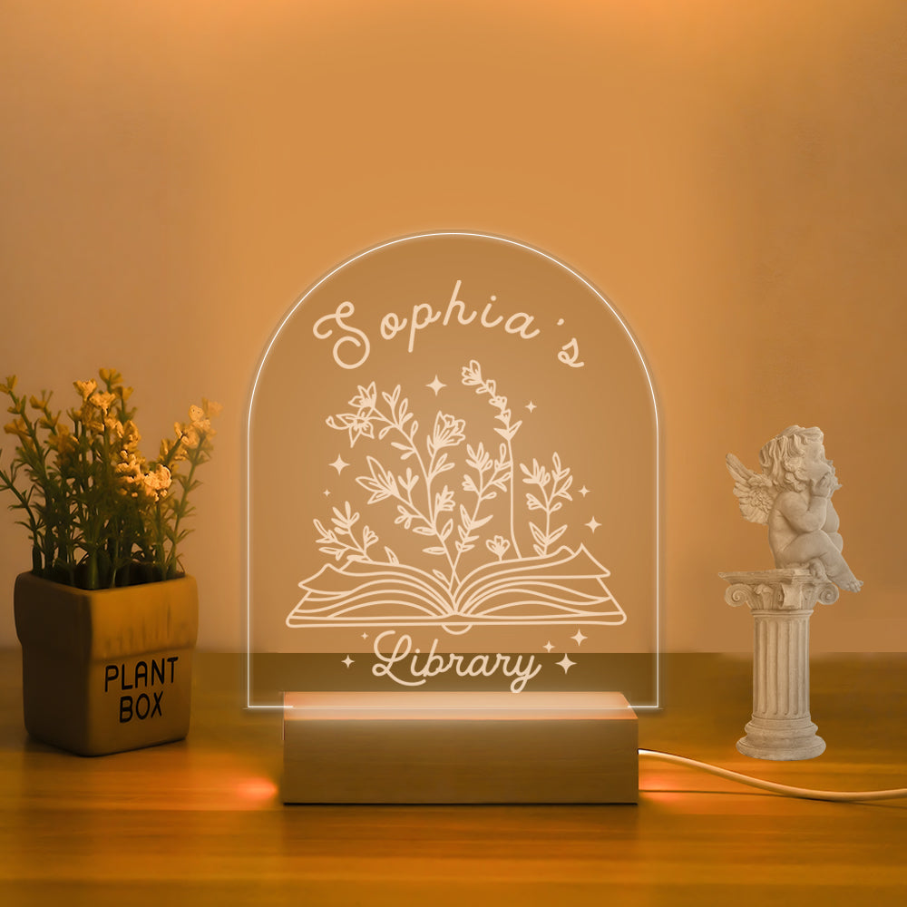 Personalized Library Acylic Lamp