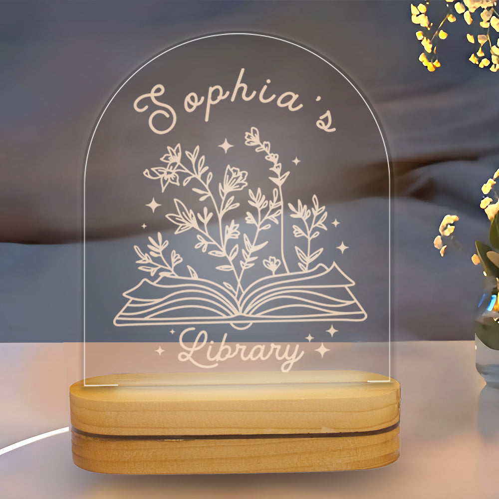 Personalized Library Acylic Lamp