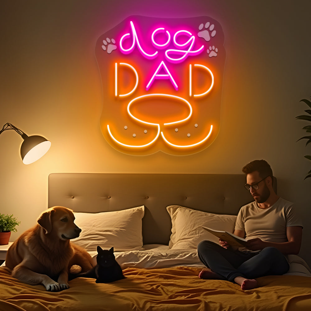 Dog Dad Neon Sign