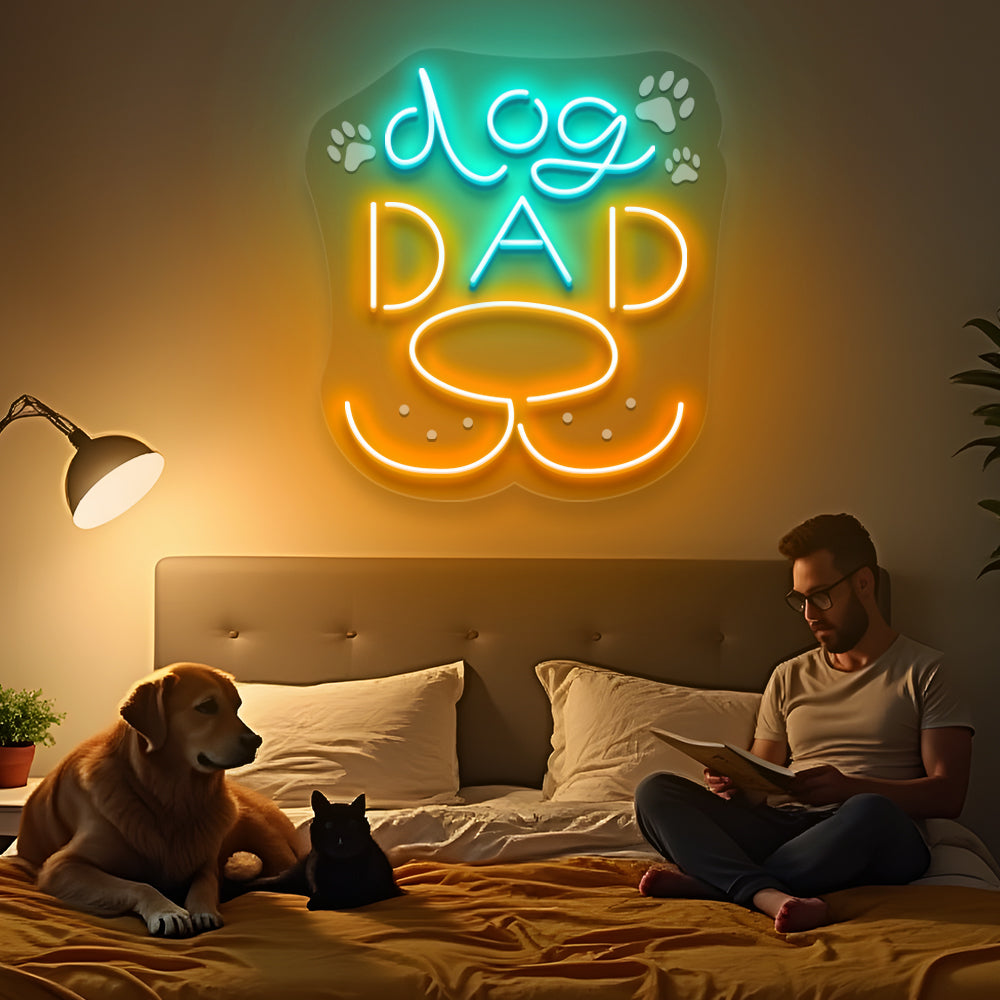 Dog Dad Neon Sign