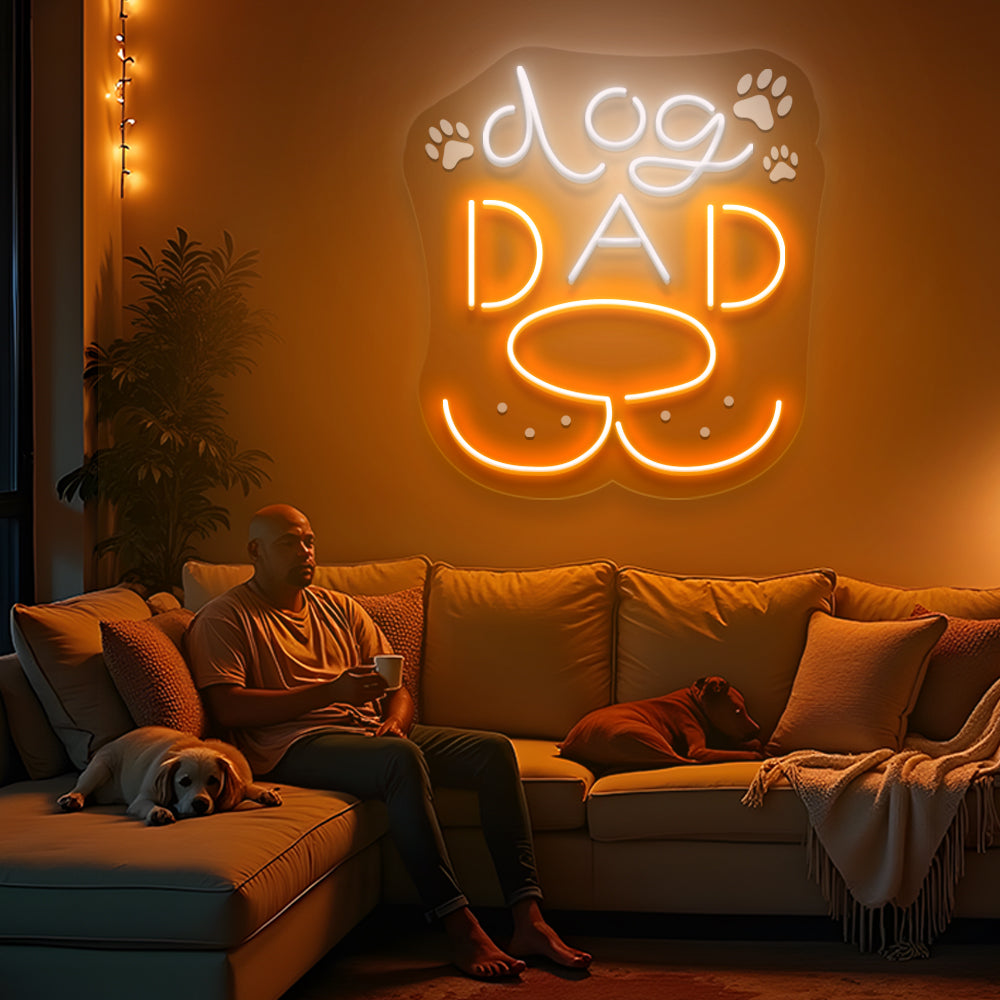 Dog Dad Neon Sign