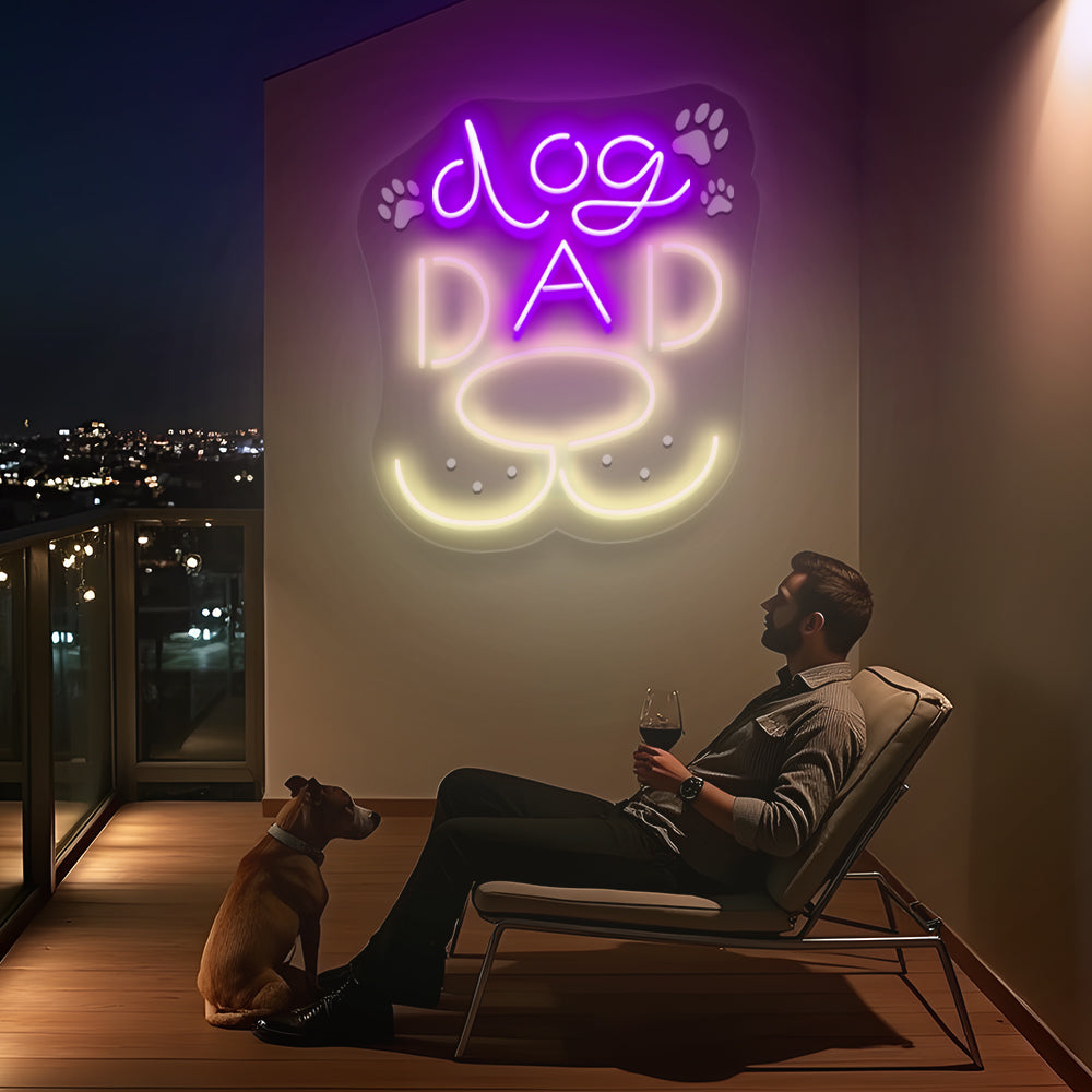 Dog Dad Neon Sign