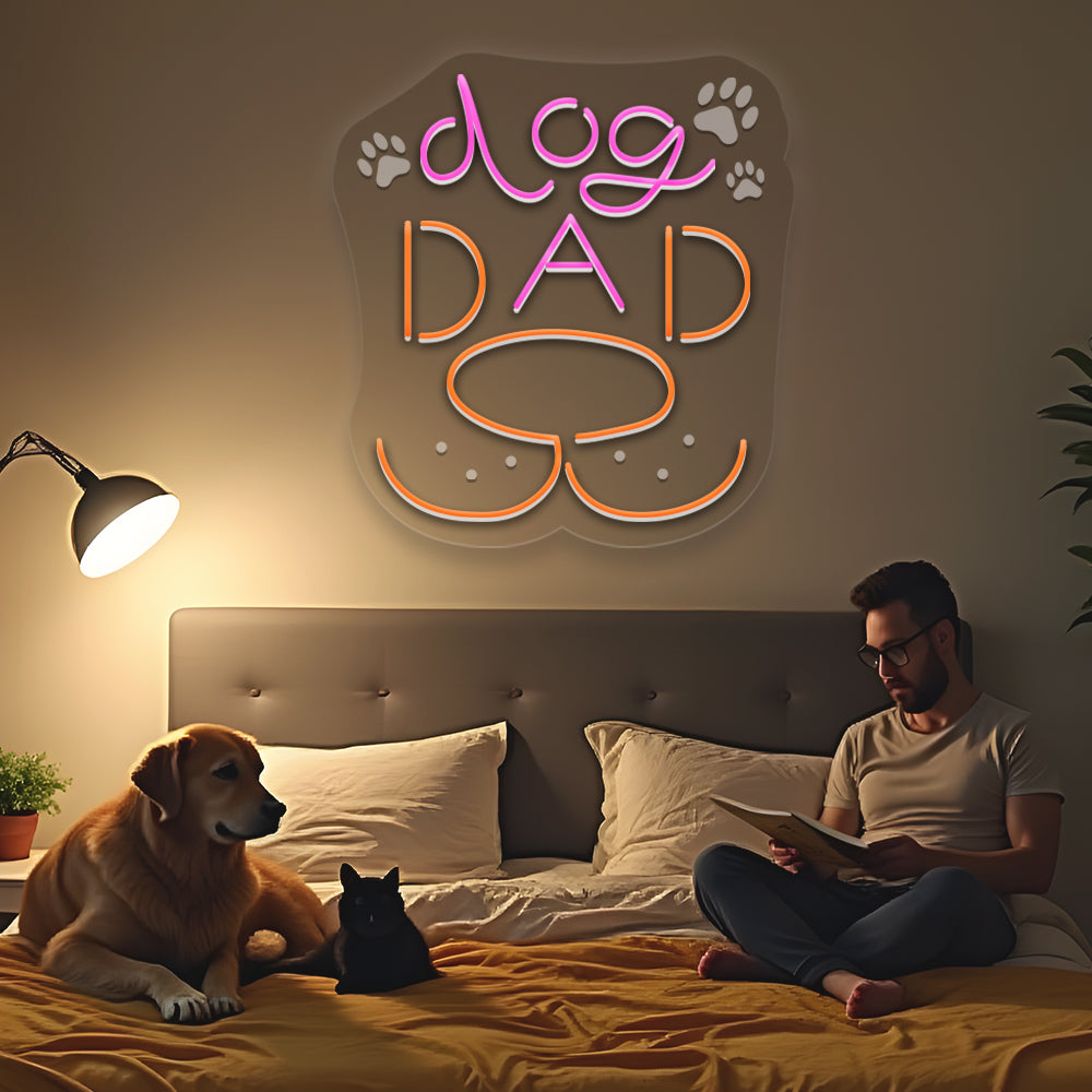 Dog Dad Neon Sign