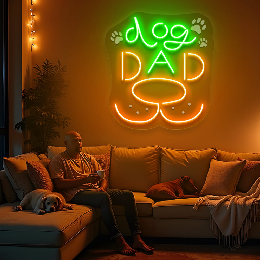 Dog Dad Neon Sign