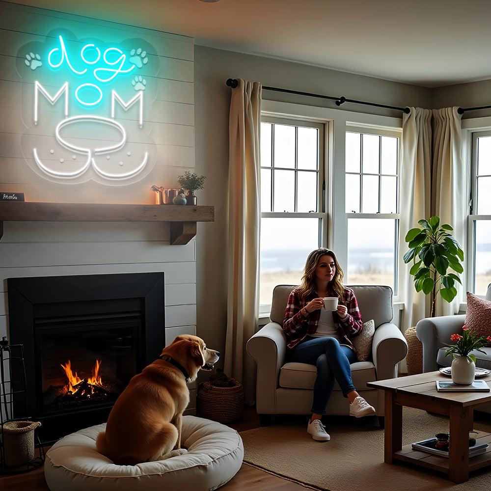 Dog Mom Neon Sign