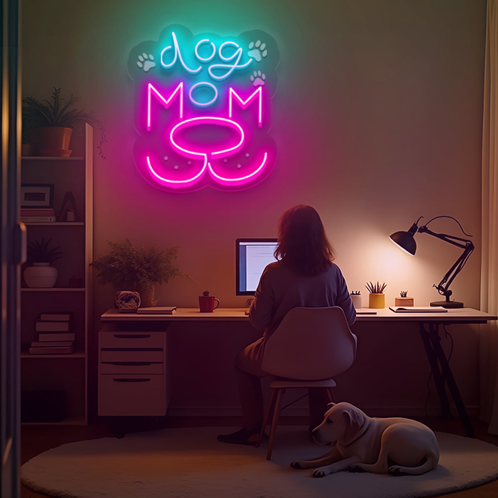 Dog Mom Neon Sign