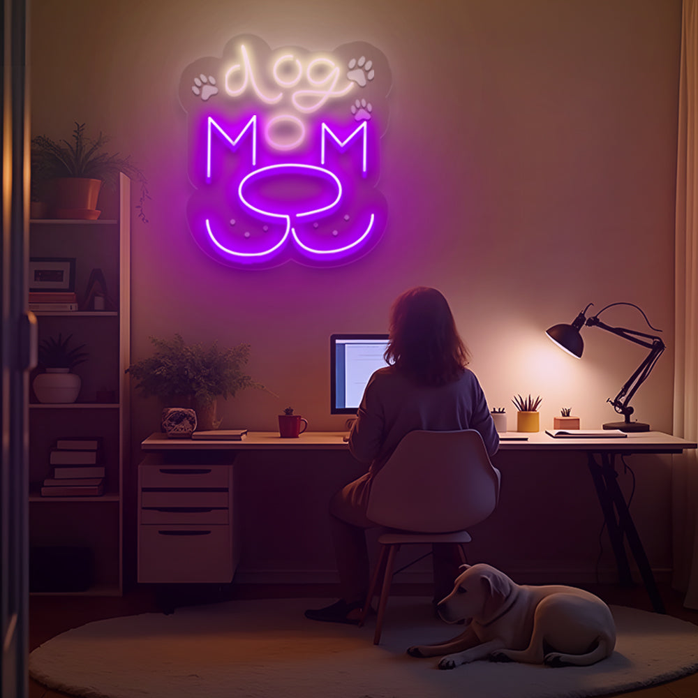 Dog Mom Neon Sign