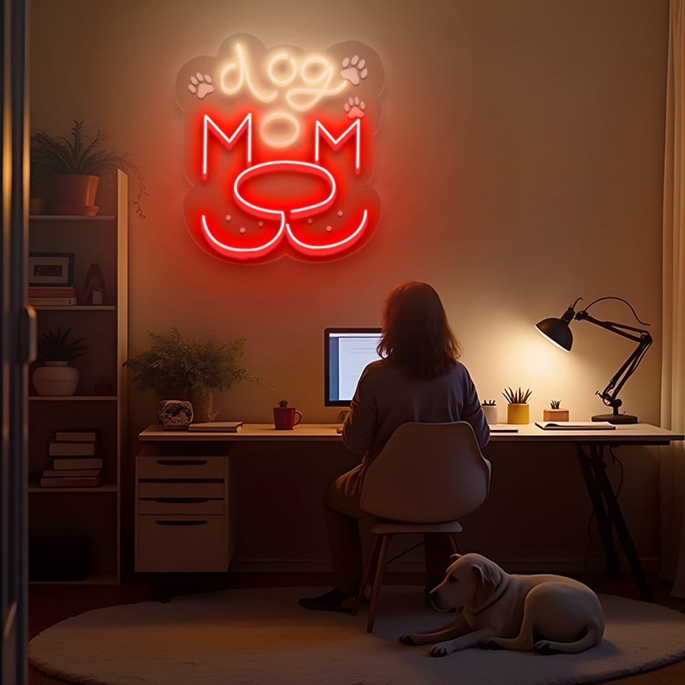 Dog Mom Neon Sign