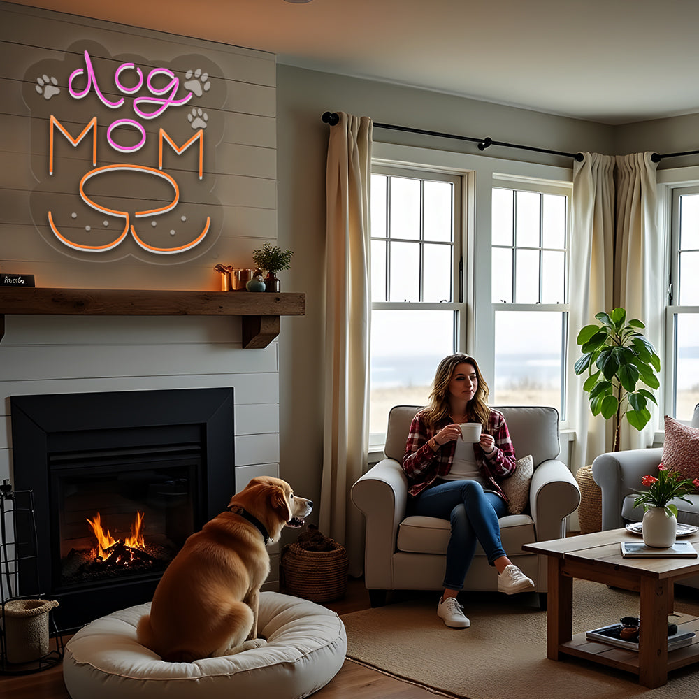 Dog Mom Neon Sign