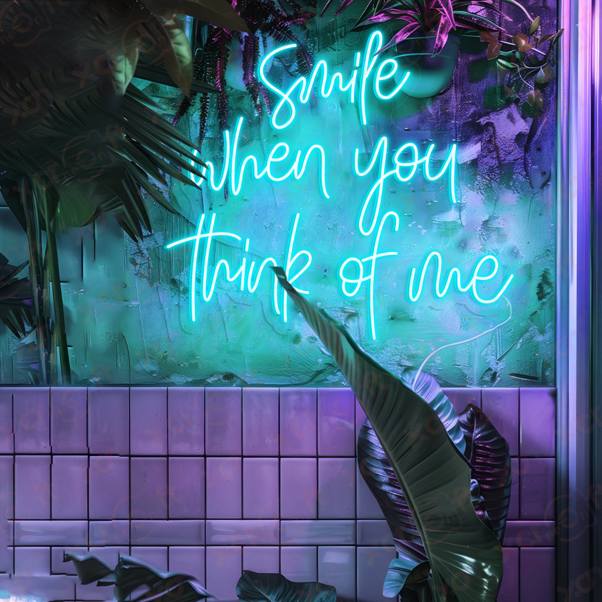 Smile When You Think Of Me LED Neon Sign