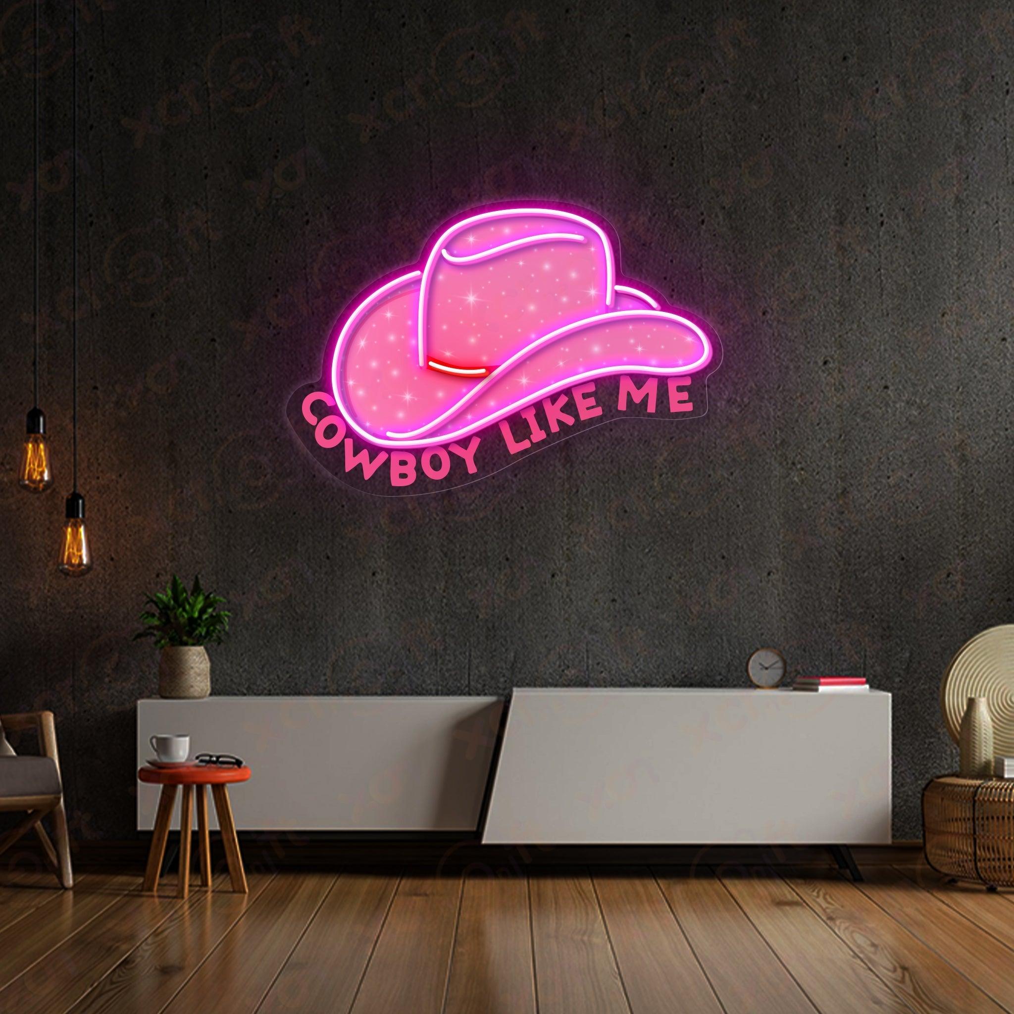 Cowboy Like Me Printed LED Neon Sign