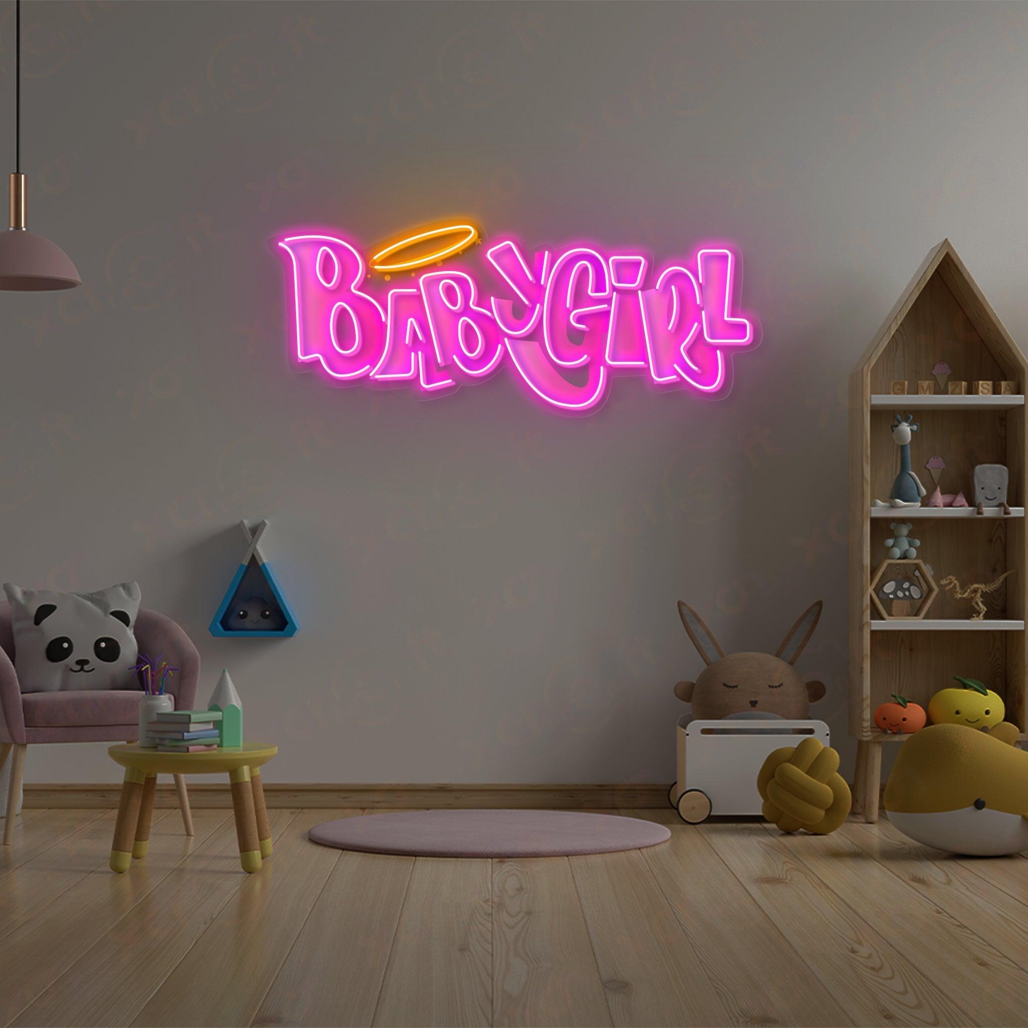 Baby Girl UV Printed Neon Sign