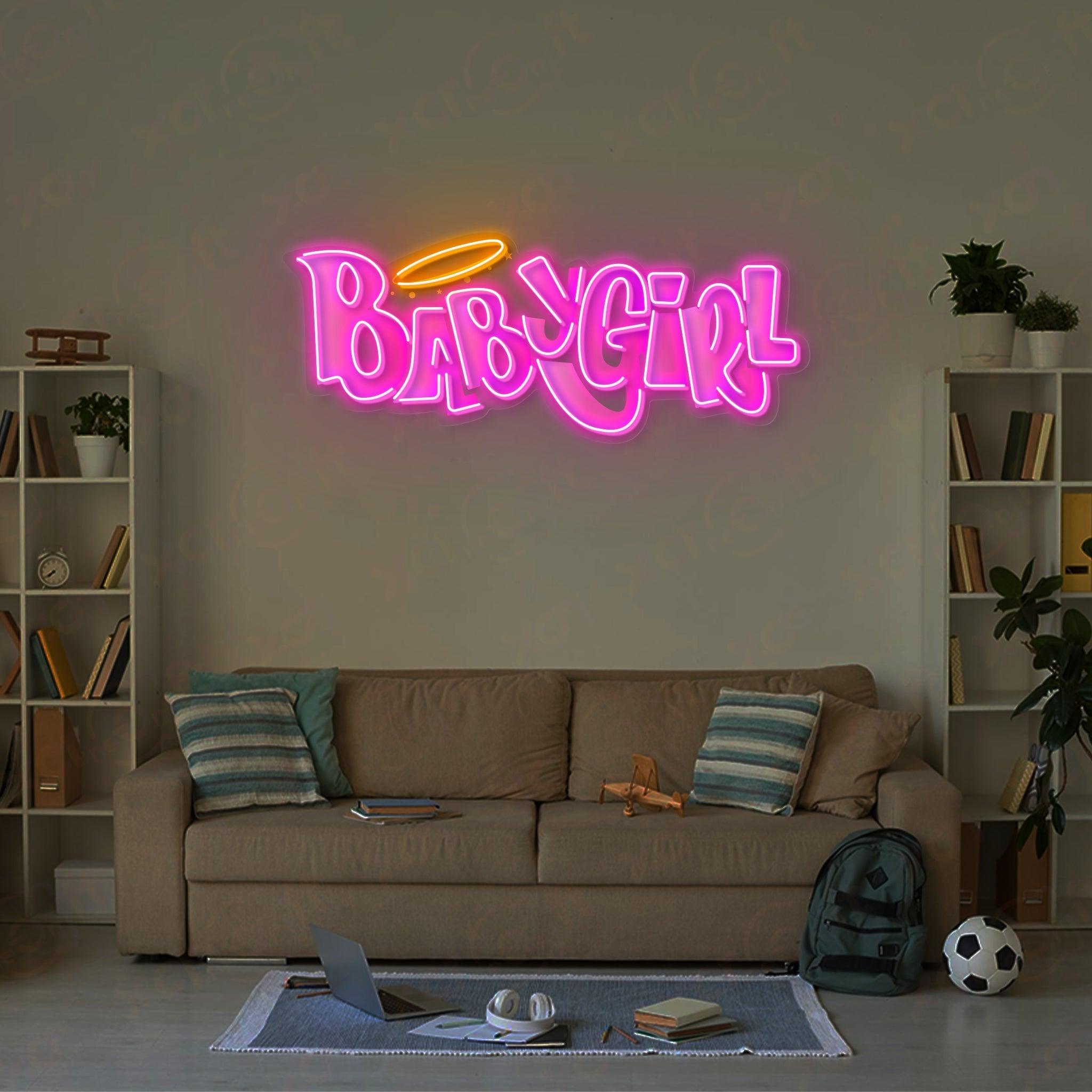 Baby Girl UV Printed Neon Sign