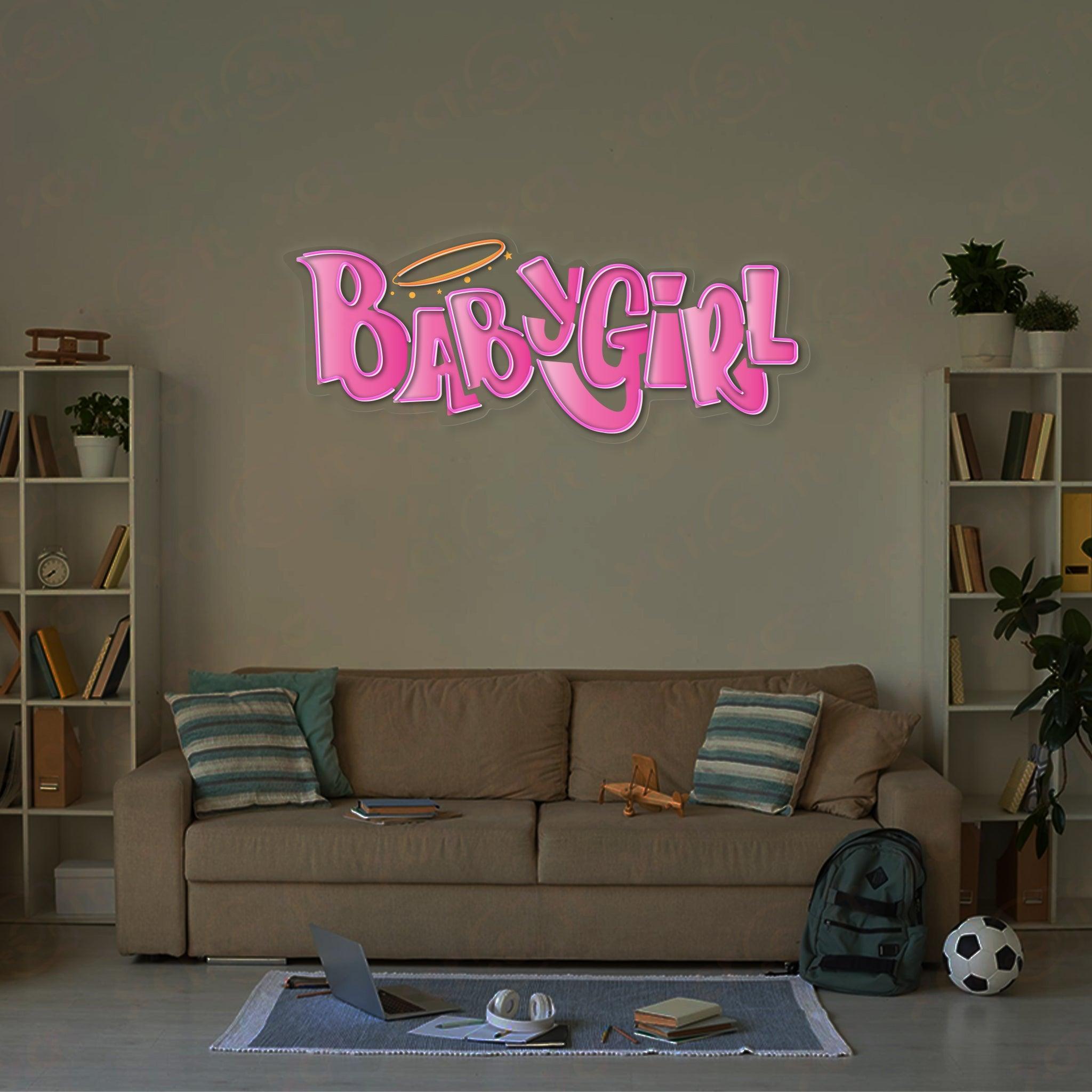 Baby Girl UV Printed Neon Sign