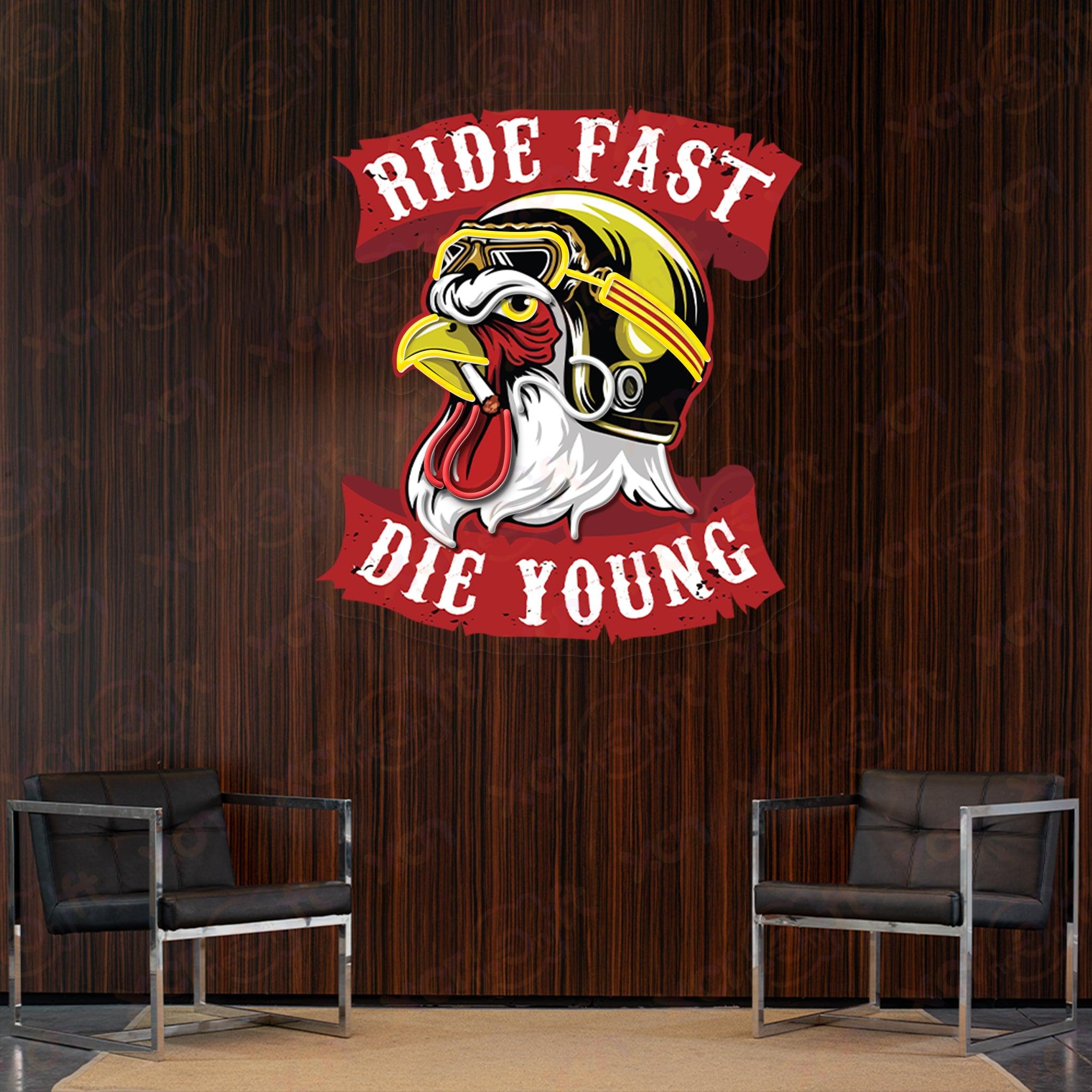 Ride Fast Die Young Durable Neon Light