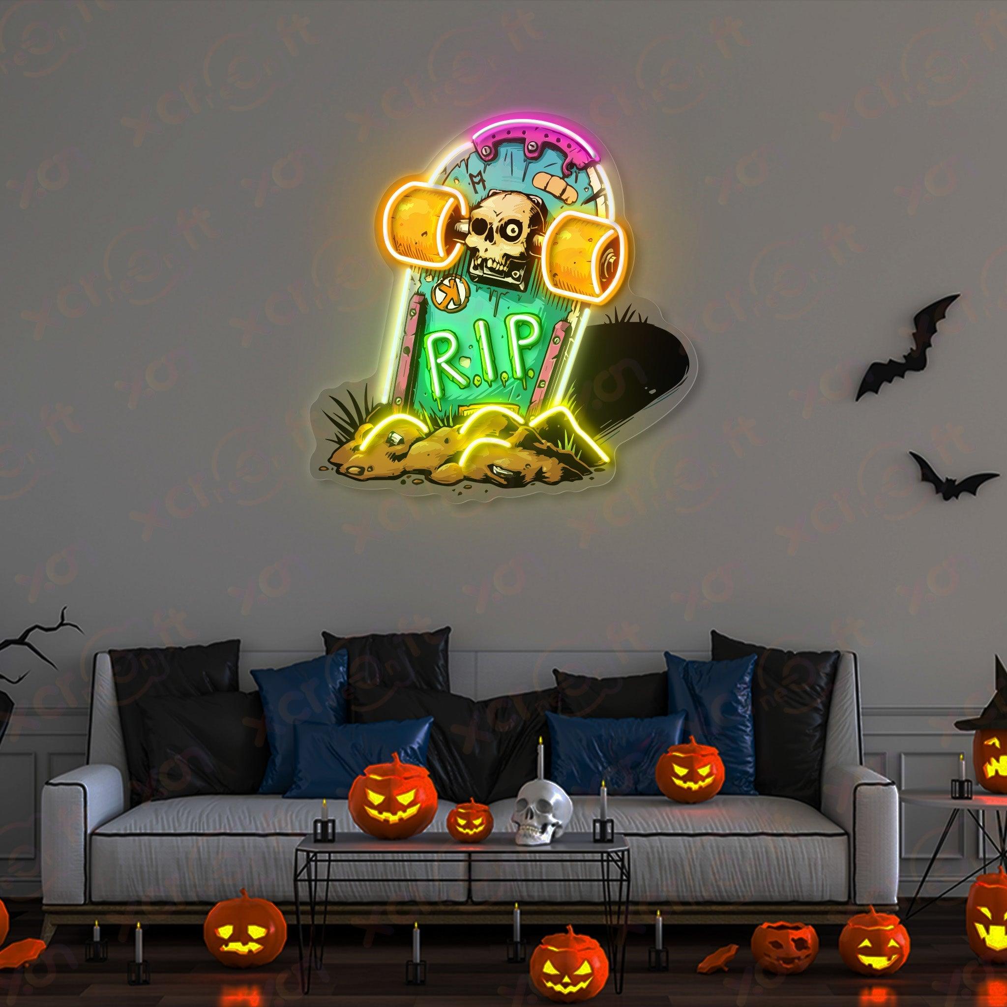 Halloween Skate Printed LED Neon Sign