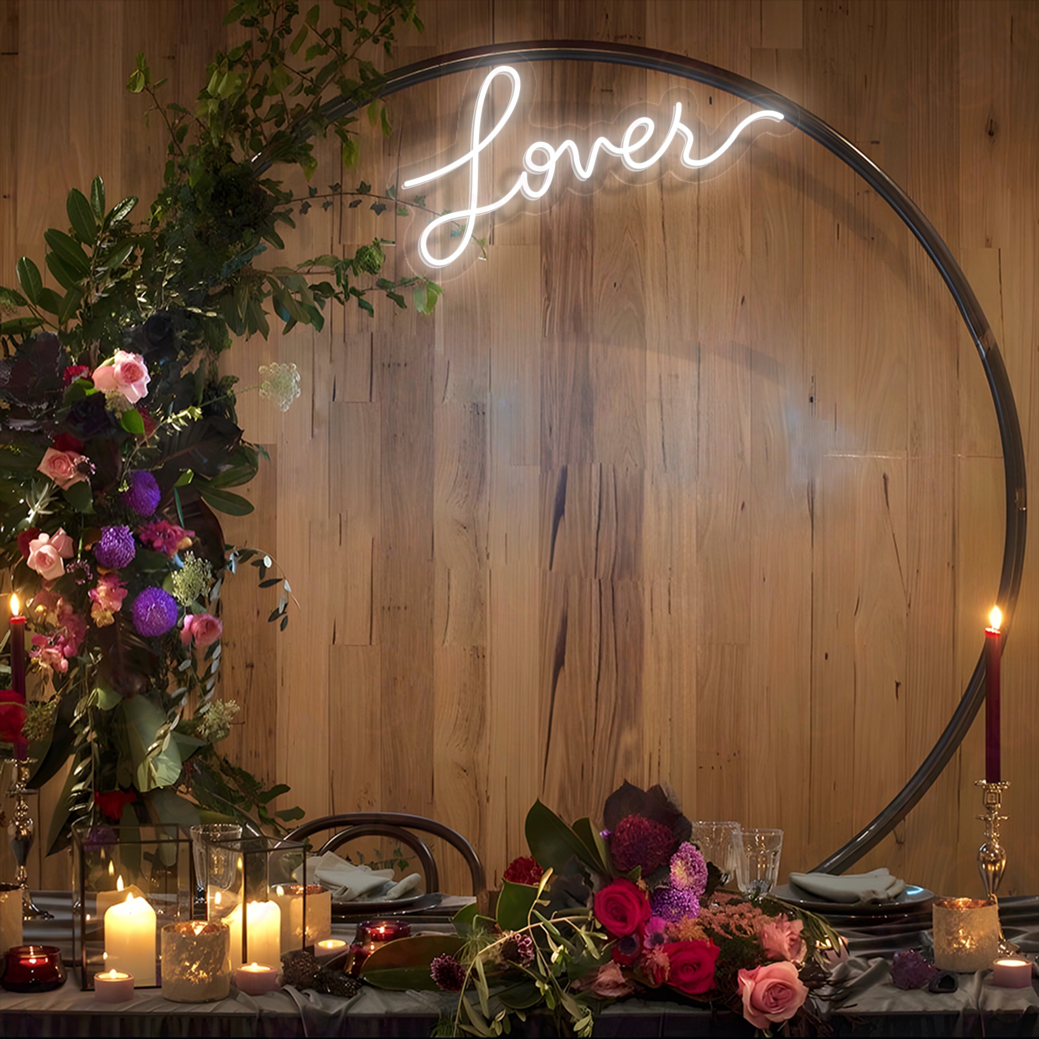 Lover LED Neon Sign Wedding Decor