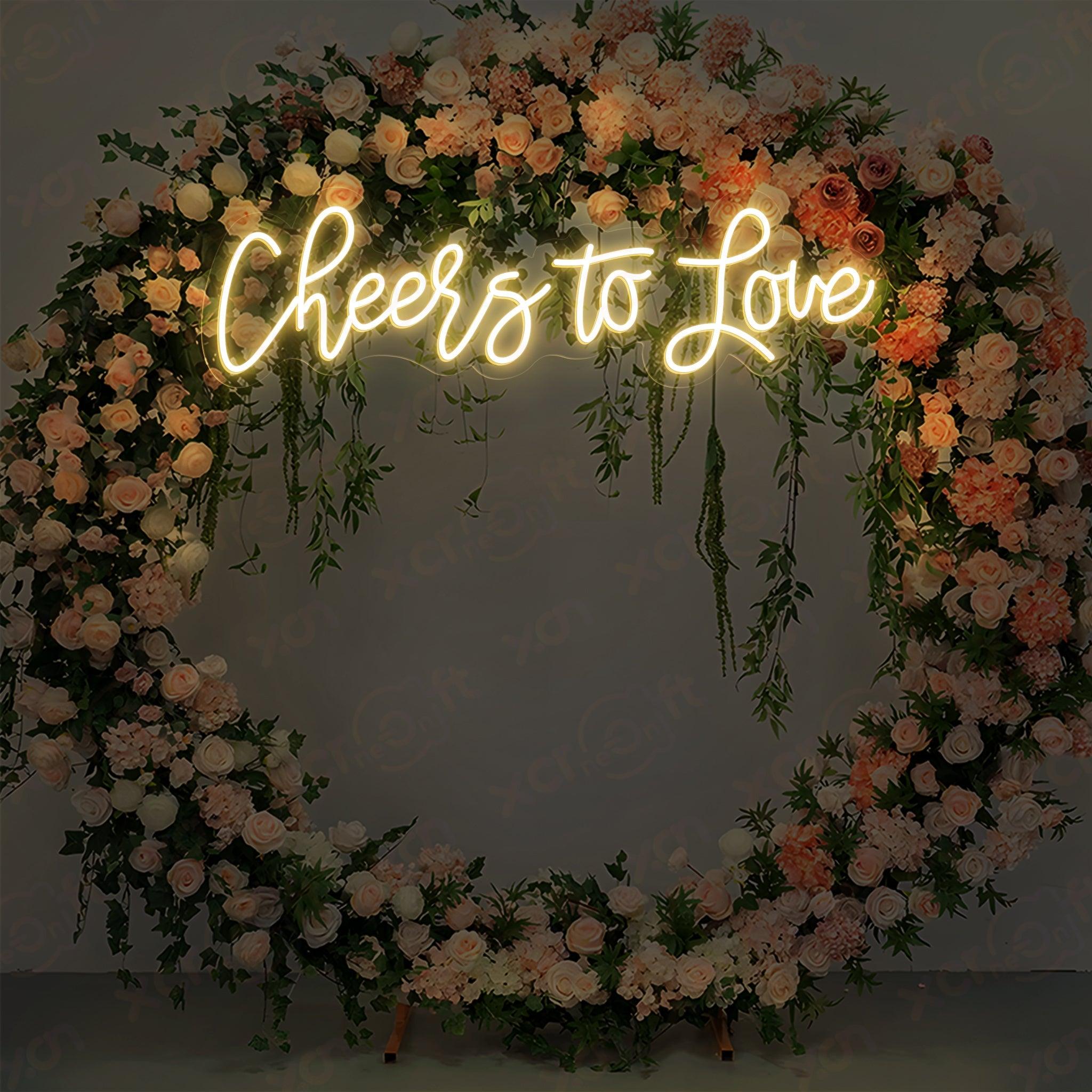 Cheers To Love LED Neon Sign Wedding Decor