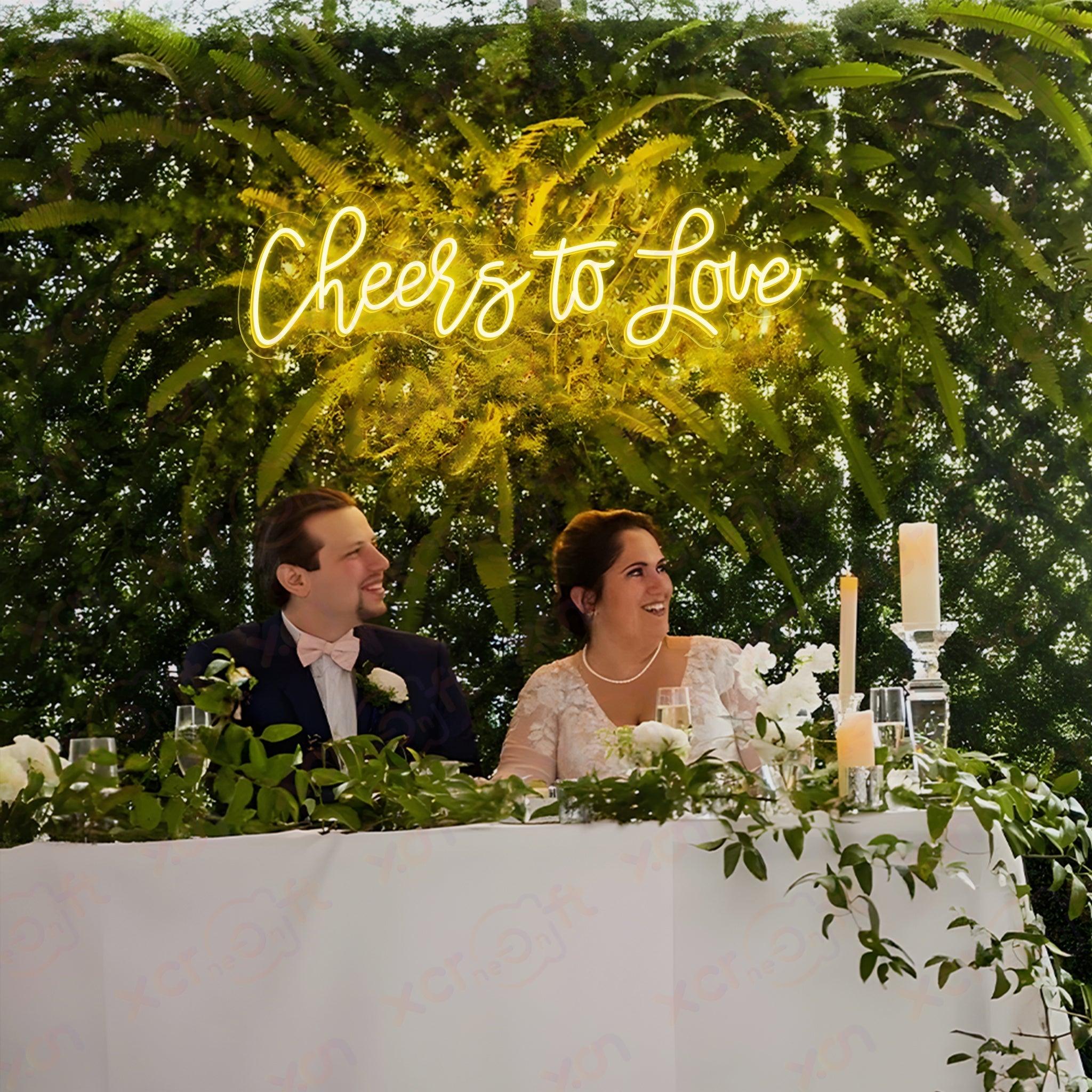 Cheers To Love LED Neon Sign Wedding Decor