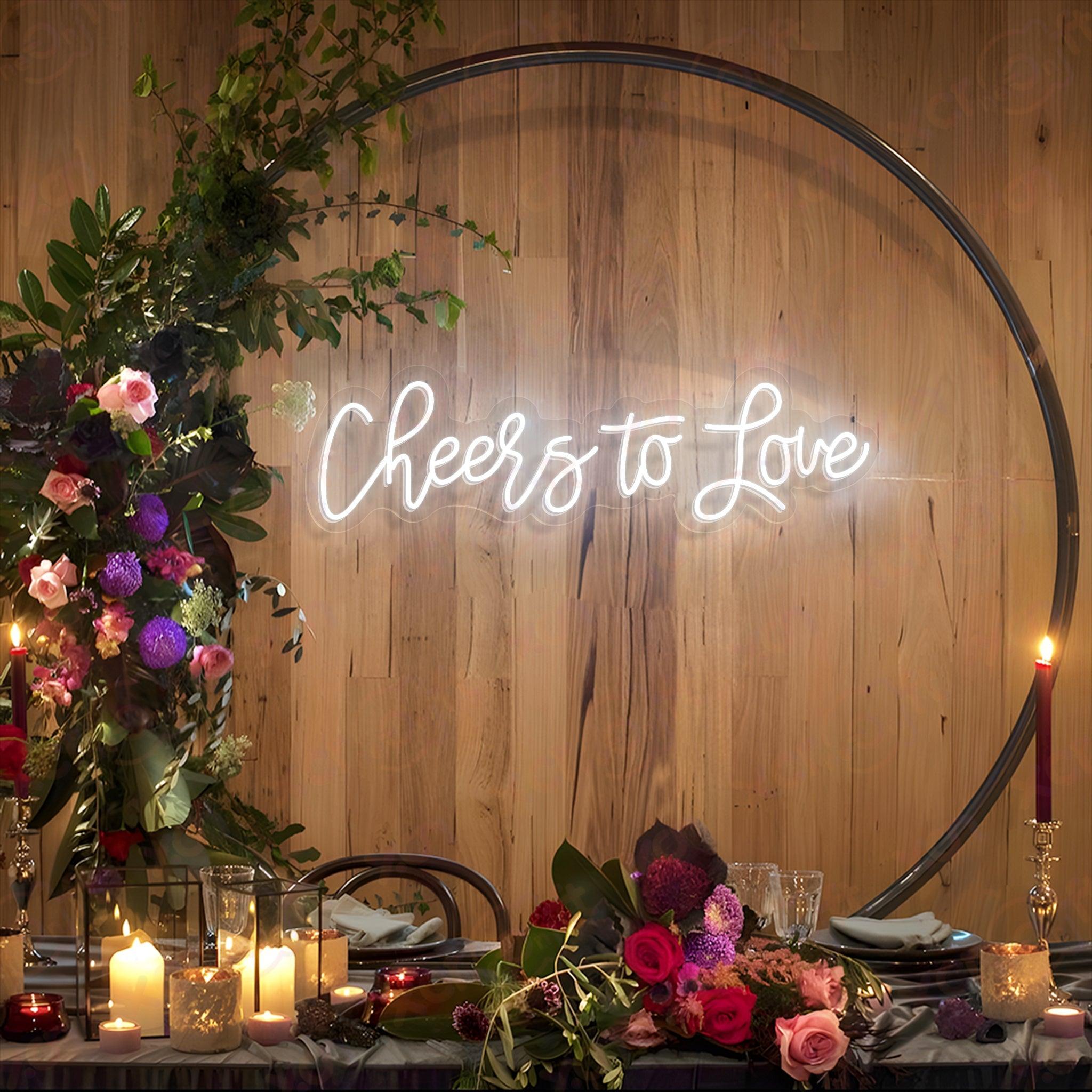 Cheers To Love LED Neon Sign Wedding Decor