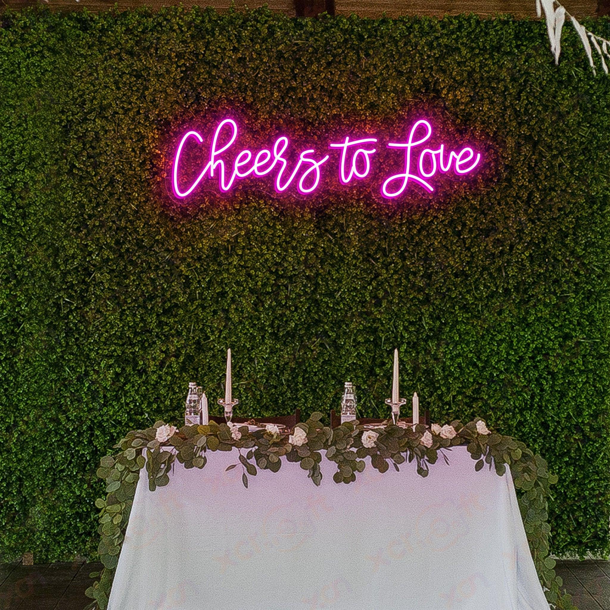 Cheers To Love LED Neon Sign Wedding Decor