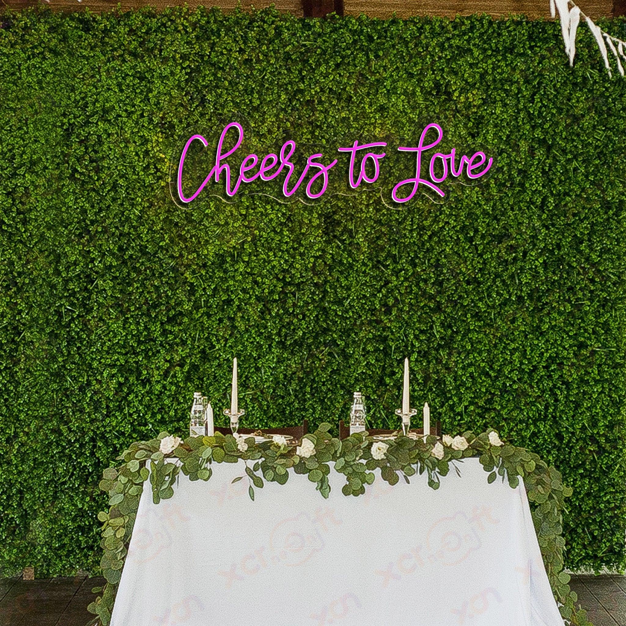 Cheers To Love LED Neon Sign Wedding Decor