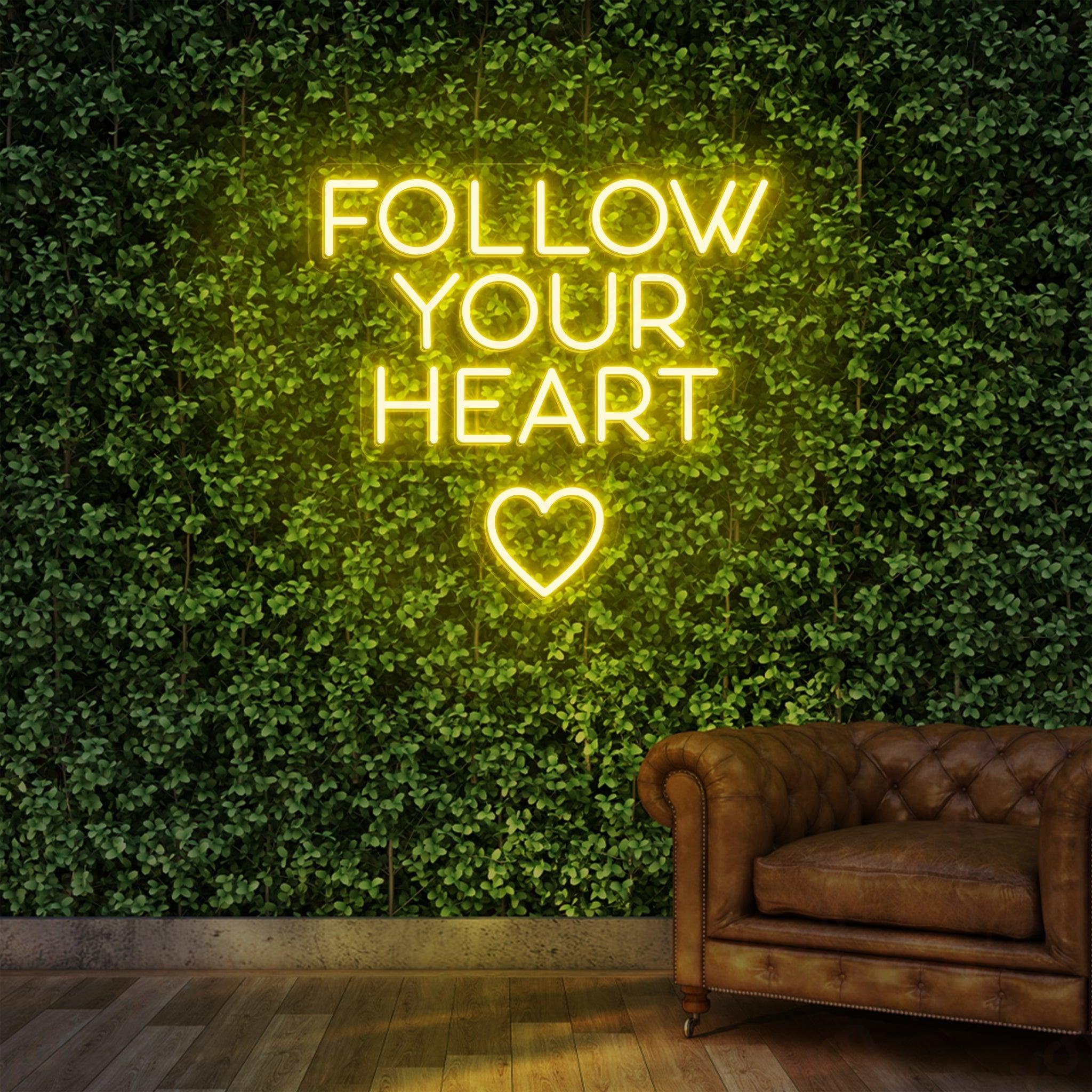 Follow Your Heart LED Neon Sign Wedding Decor