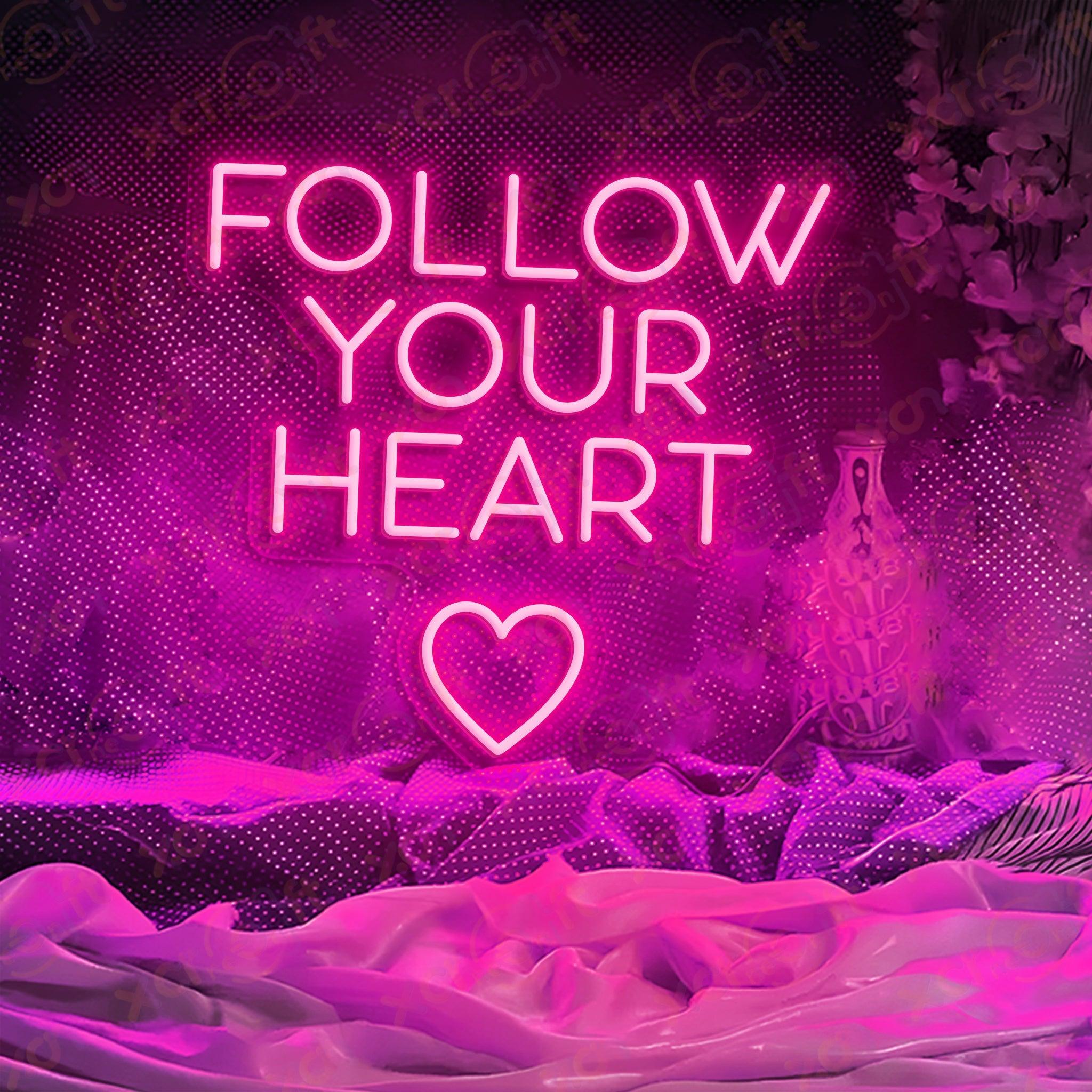 Follow Your Heart LED Neon Sign Wedding Decor