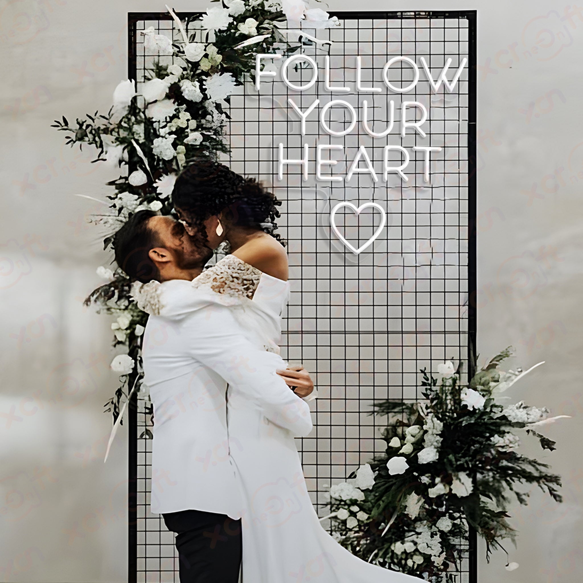 Follow Your Heart LED Neon Sign Wedding Decor