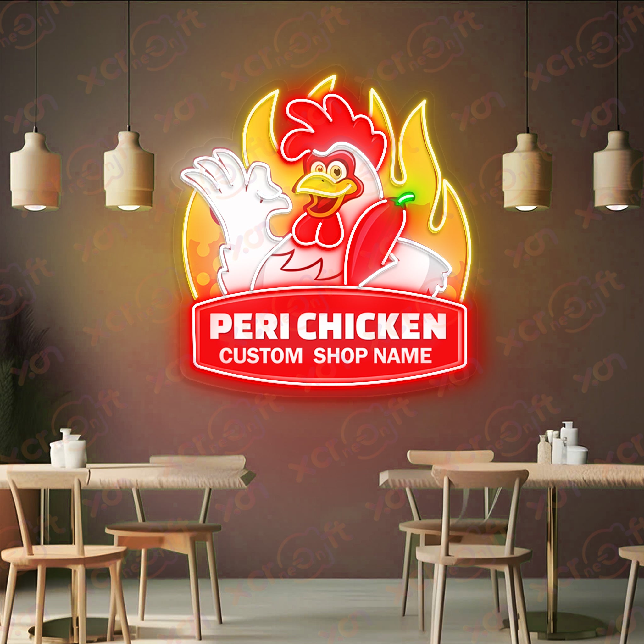 Chicken Shop LED Neon Light Decor