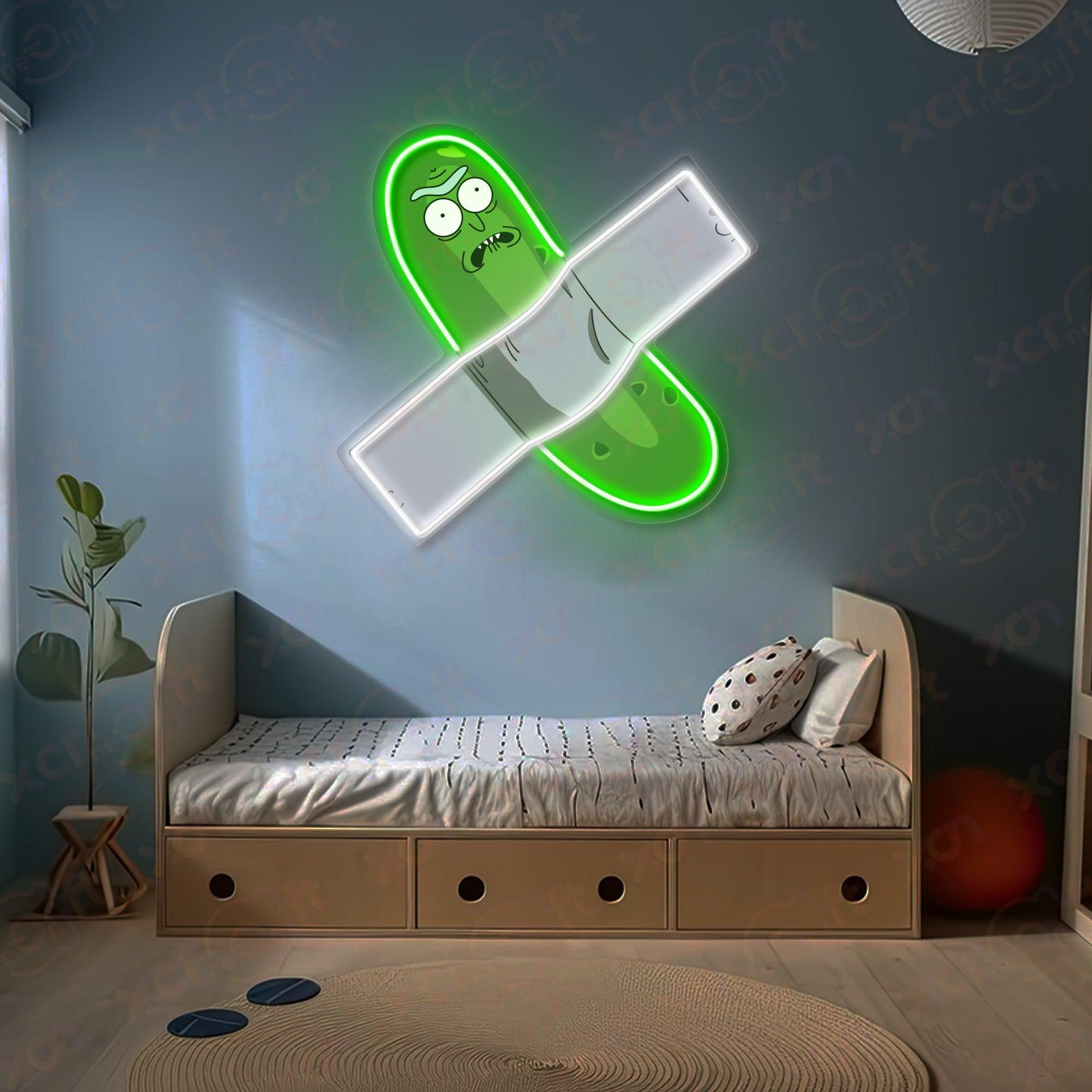 Cartoon Pickle LED Neon Wall Art