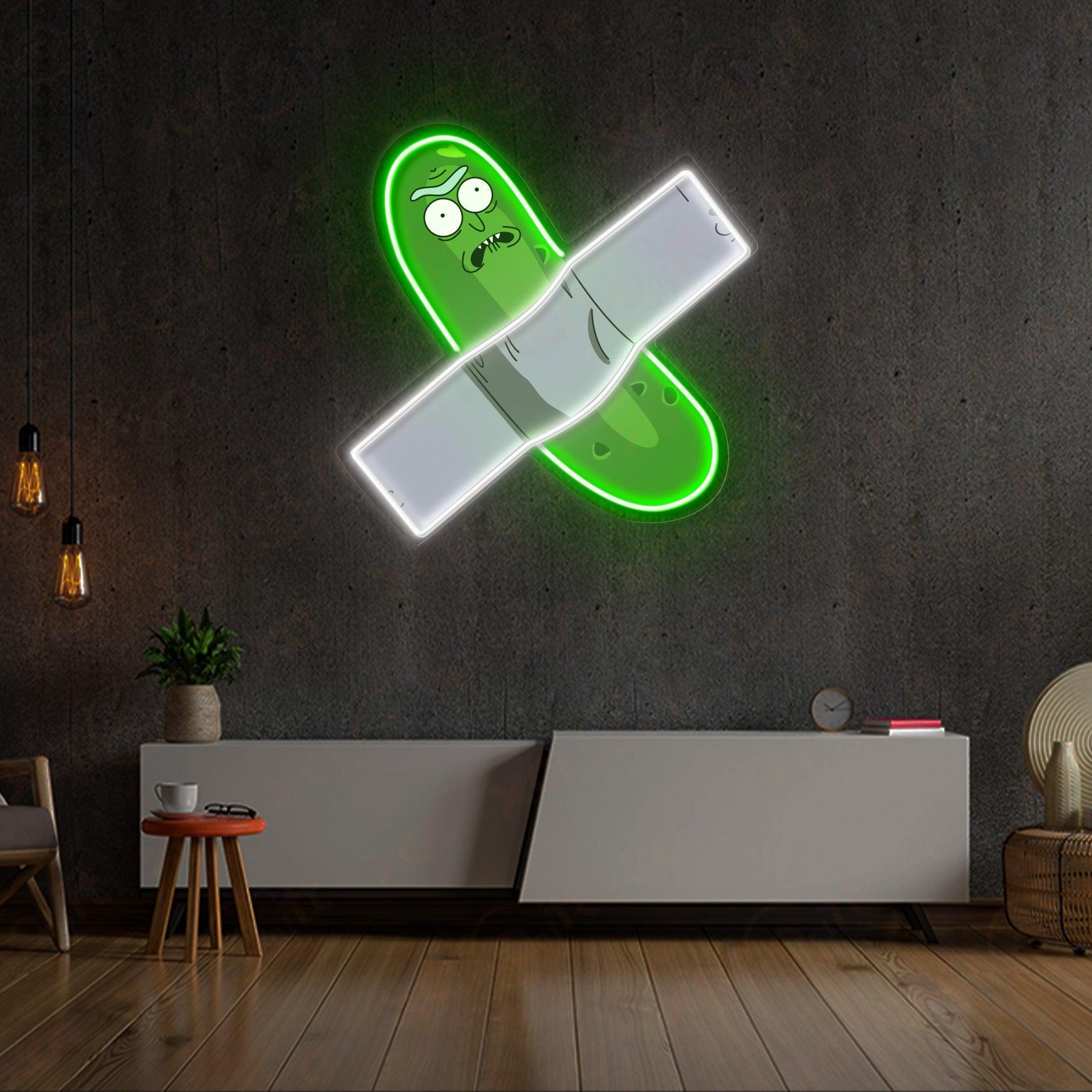 Cartoon Pickle LED Neon Wall Art