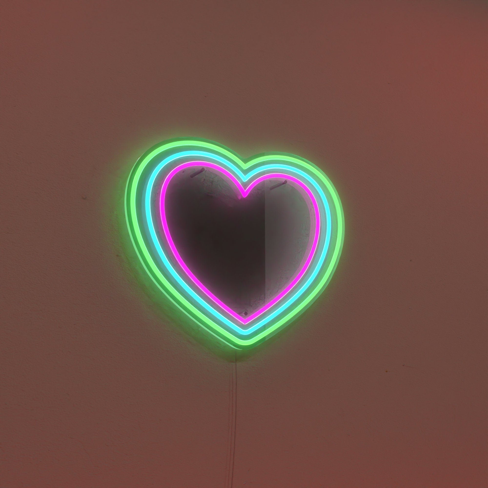 Triple Hearts Neon Sign