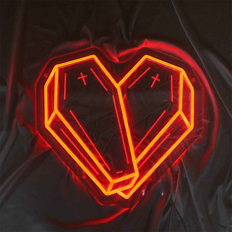 Coffin Heart Neon Sign