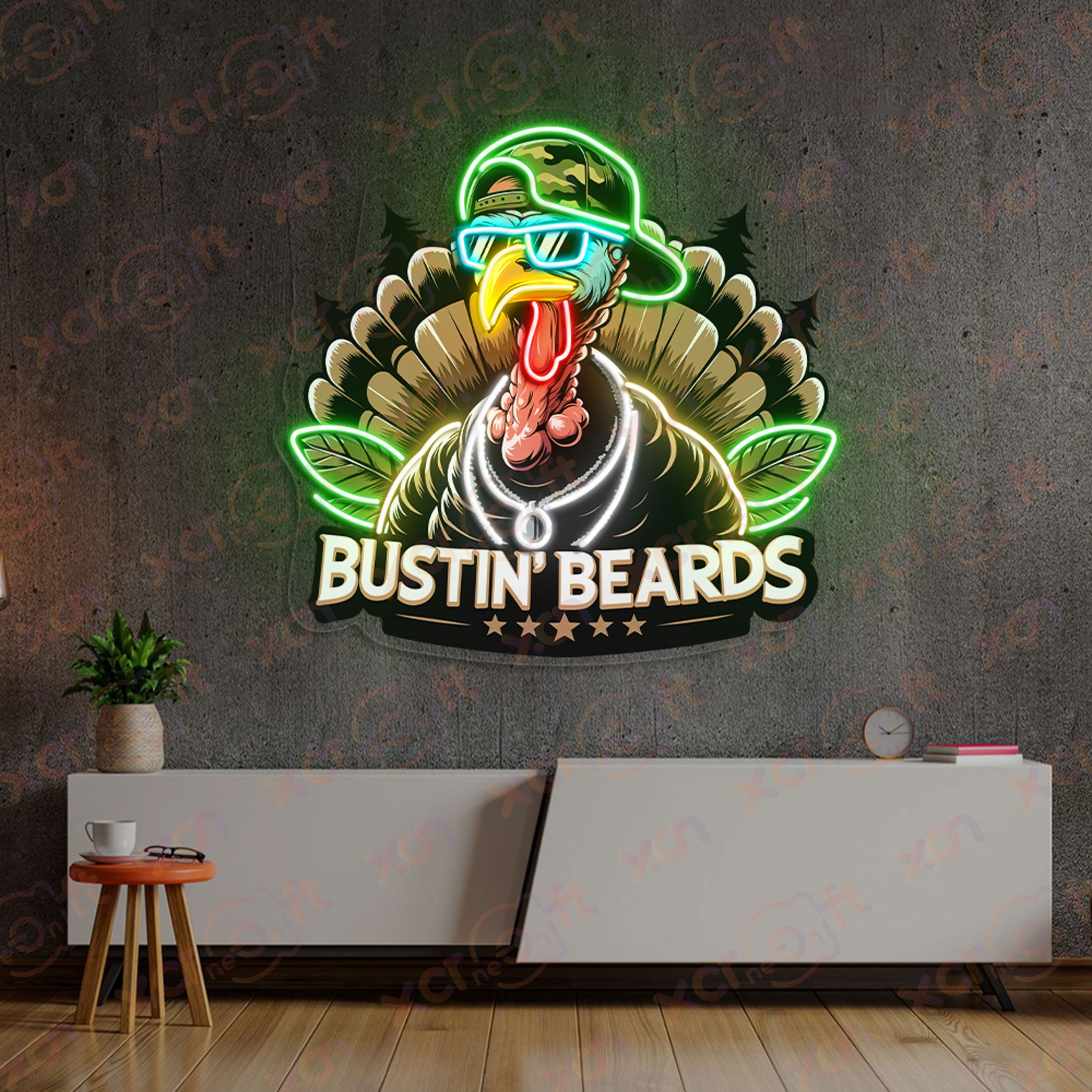 Turkey Hunting LED Neon Signs Art Decor