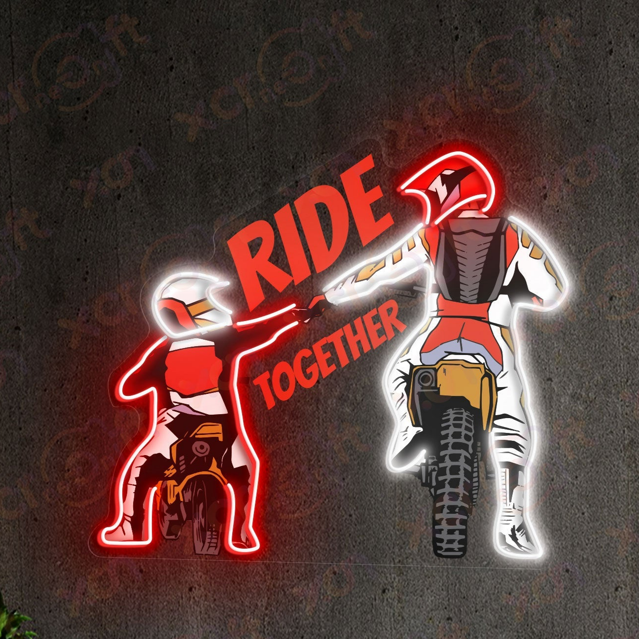 Ride Together UV Neon Signs Graphic Art