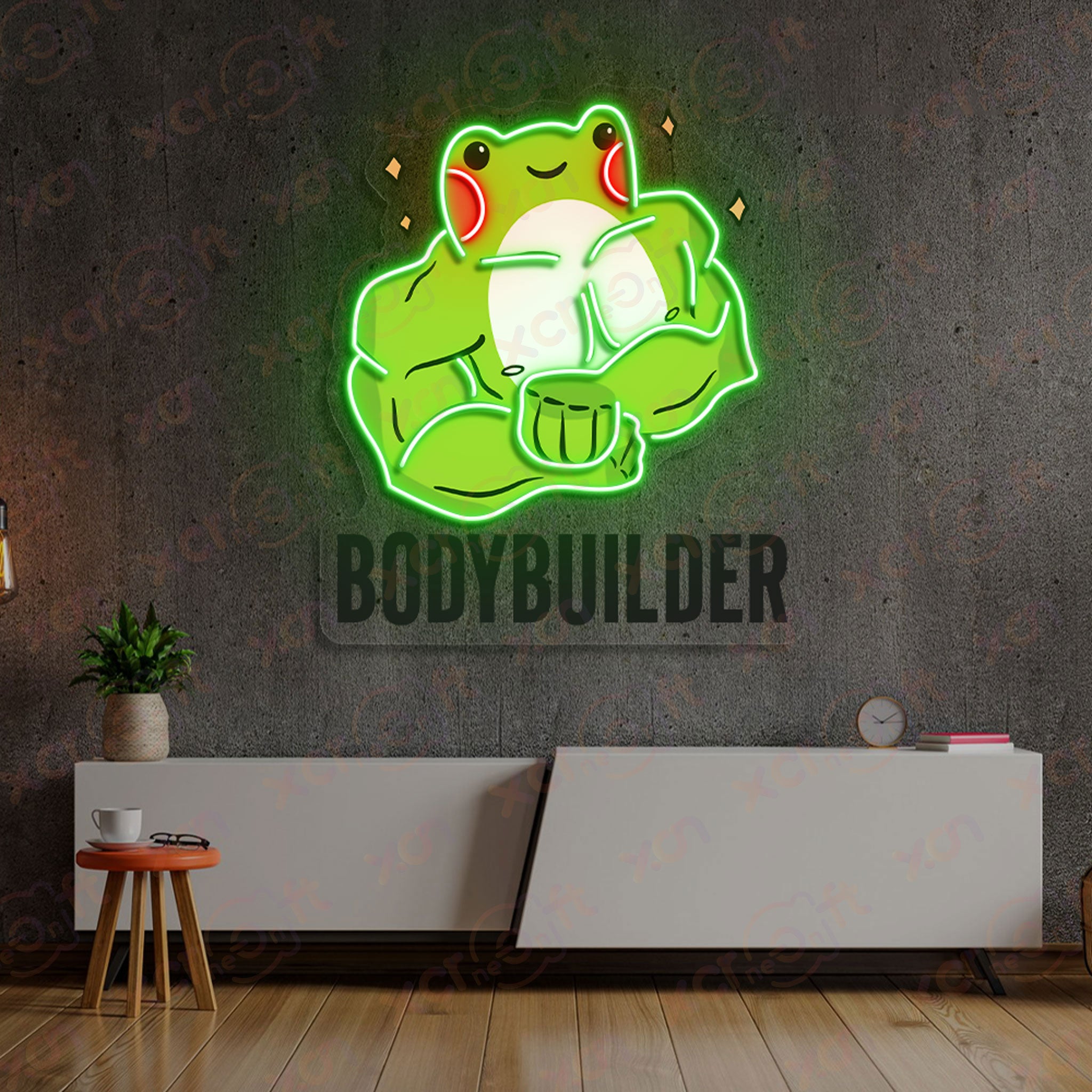 Cute Baby Frog Builder High-quality Neon Signs