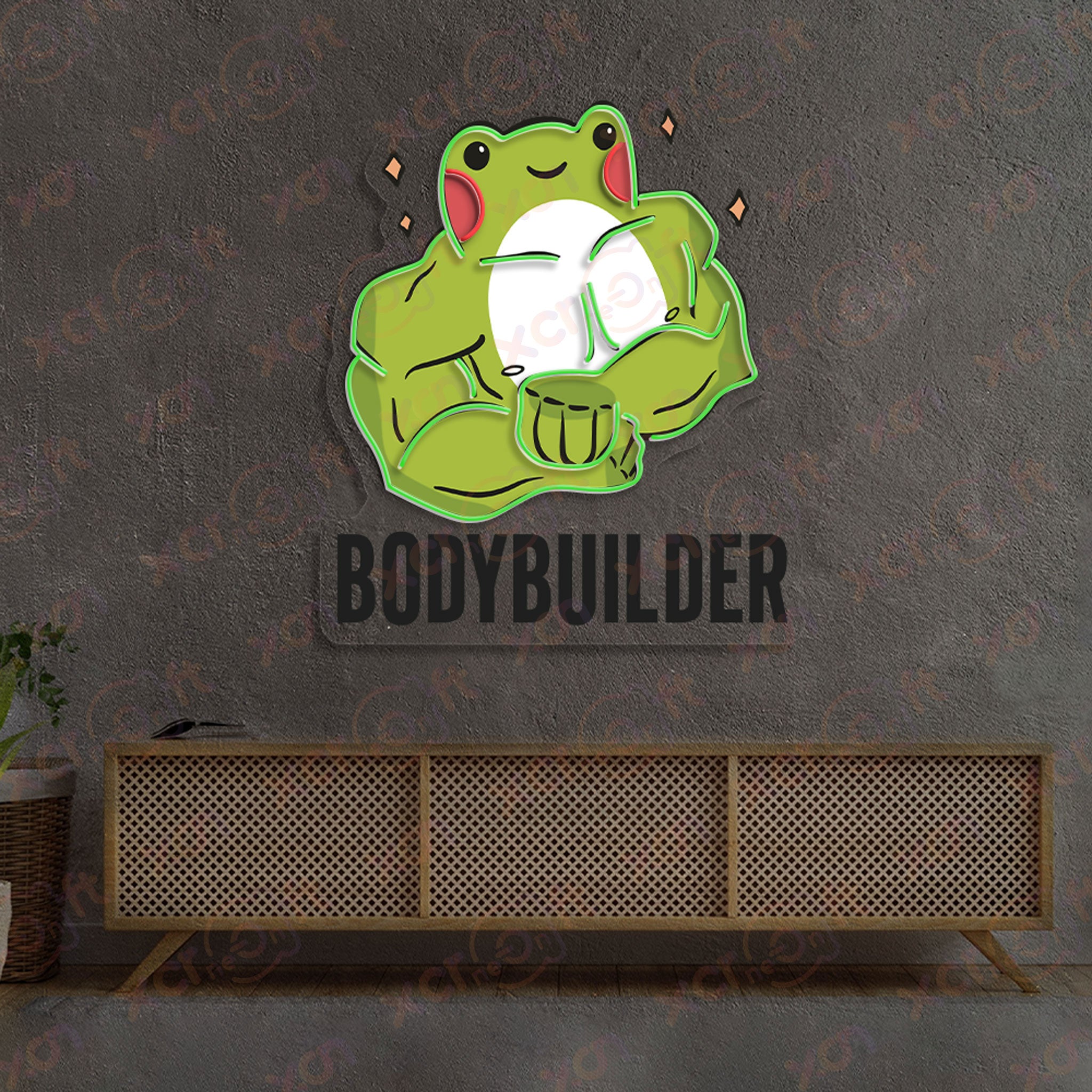 Cute Baby Frog Builder High-quality Neon Signs