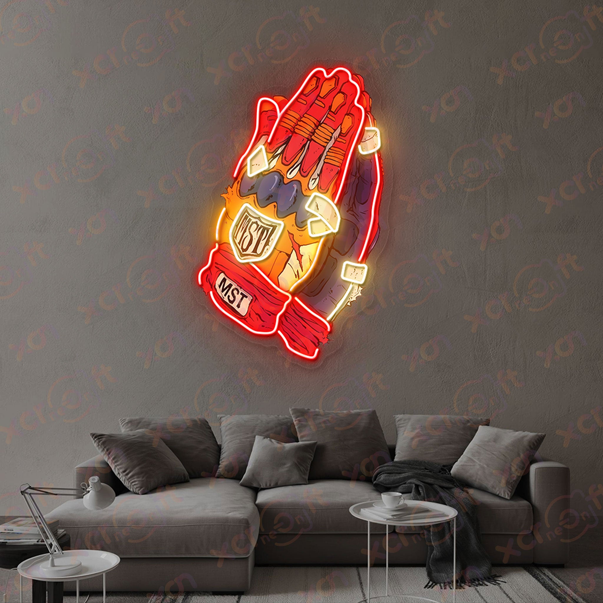 Praying Racer Neon Name Sign Decor