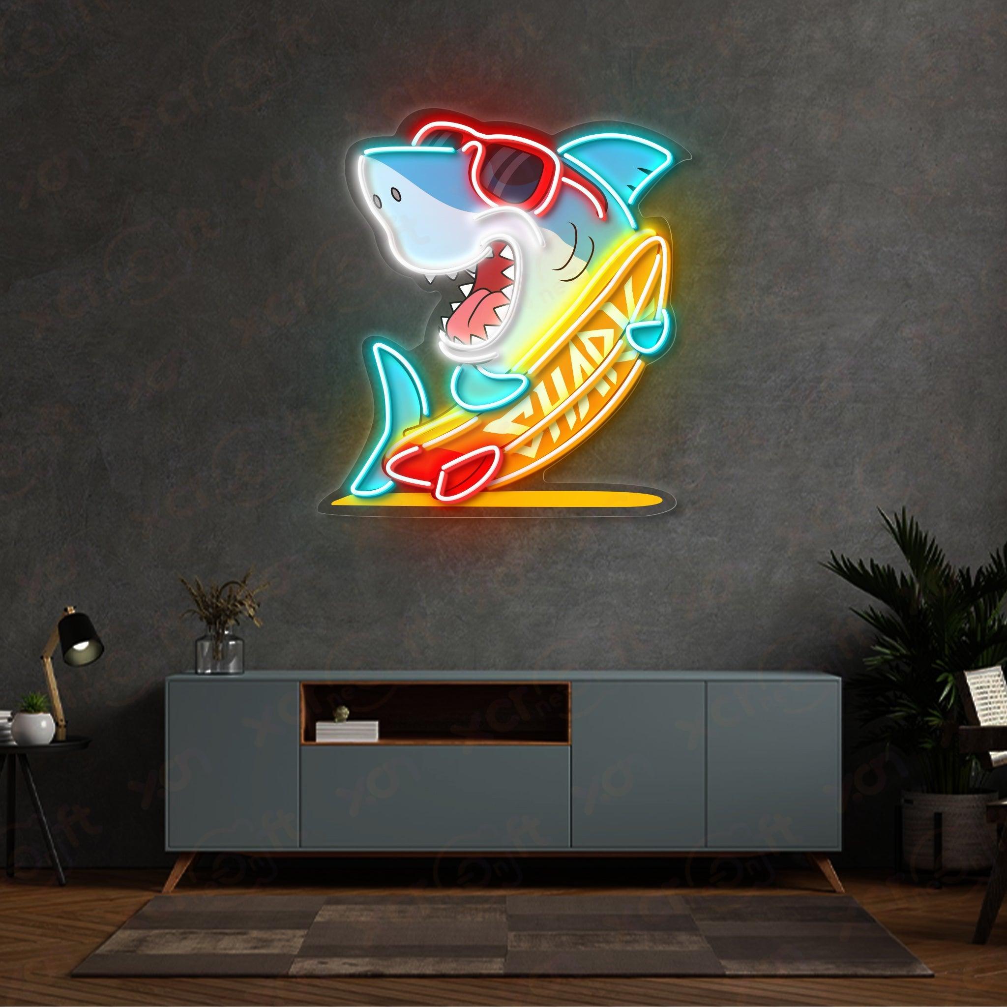 Surfing Shark LED Neon Light