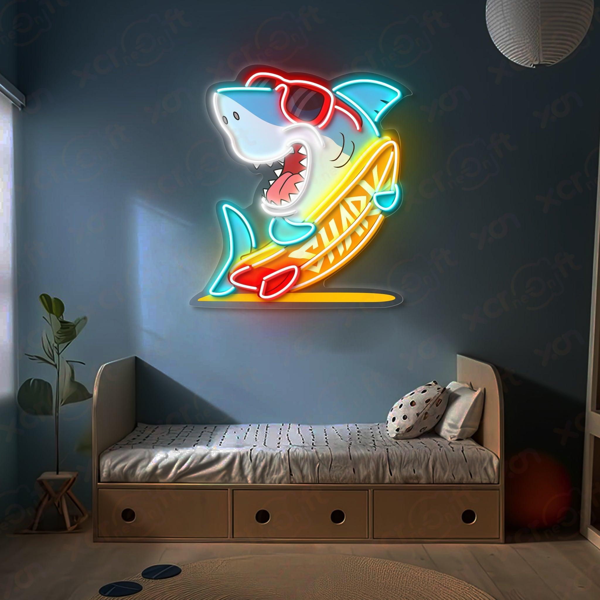 Surfing Shark LED Neon Light 