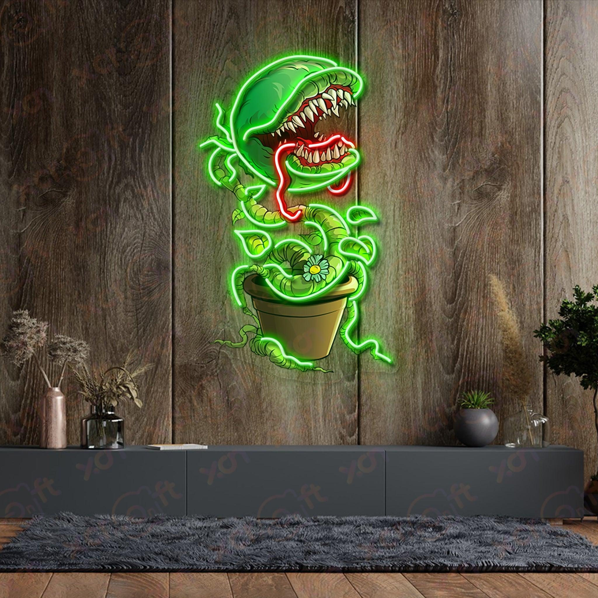 Green Monster Tree Neon Signs Decoration