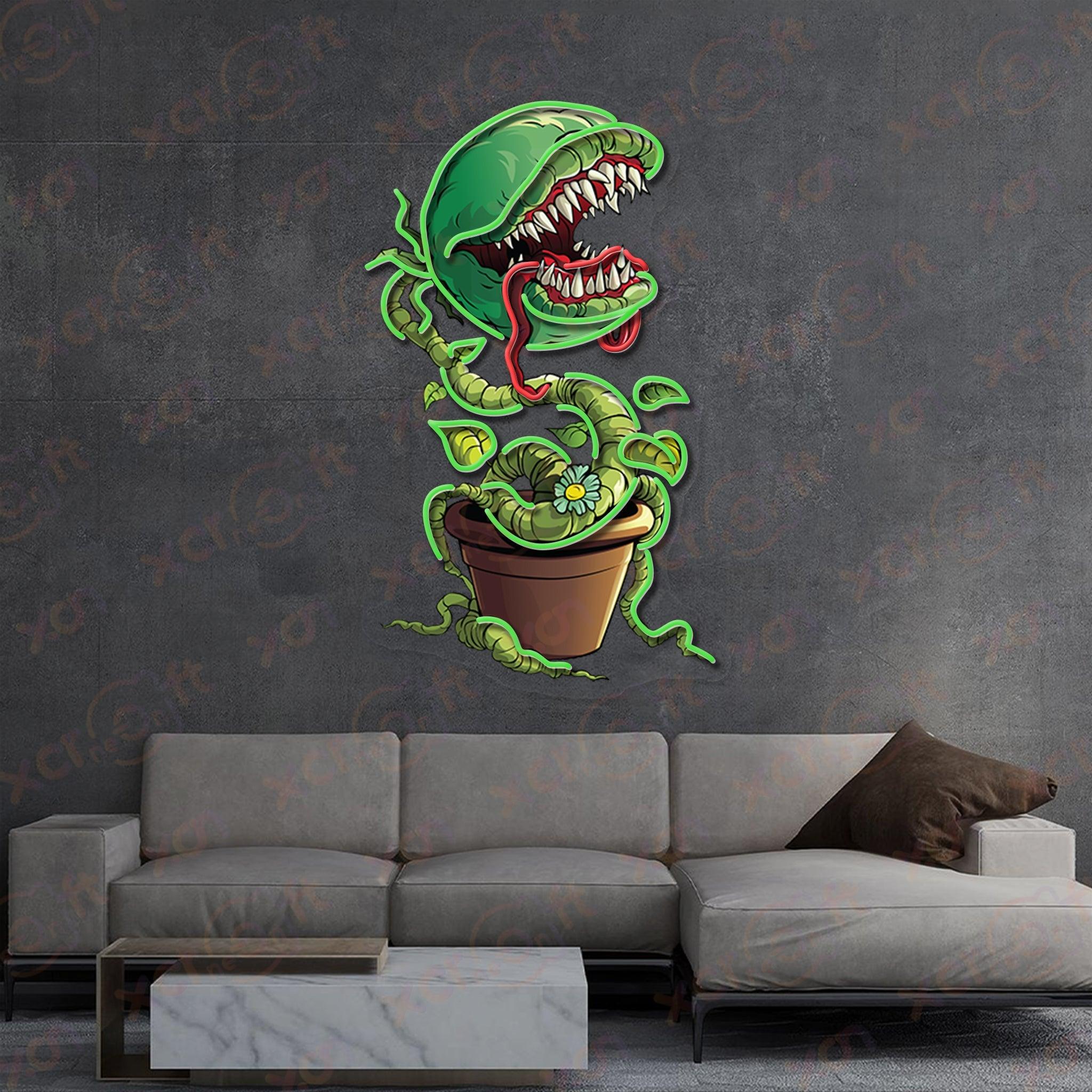 Green Monster Tree Neon Signs Decoration