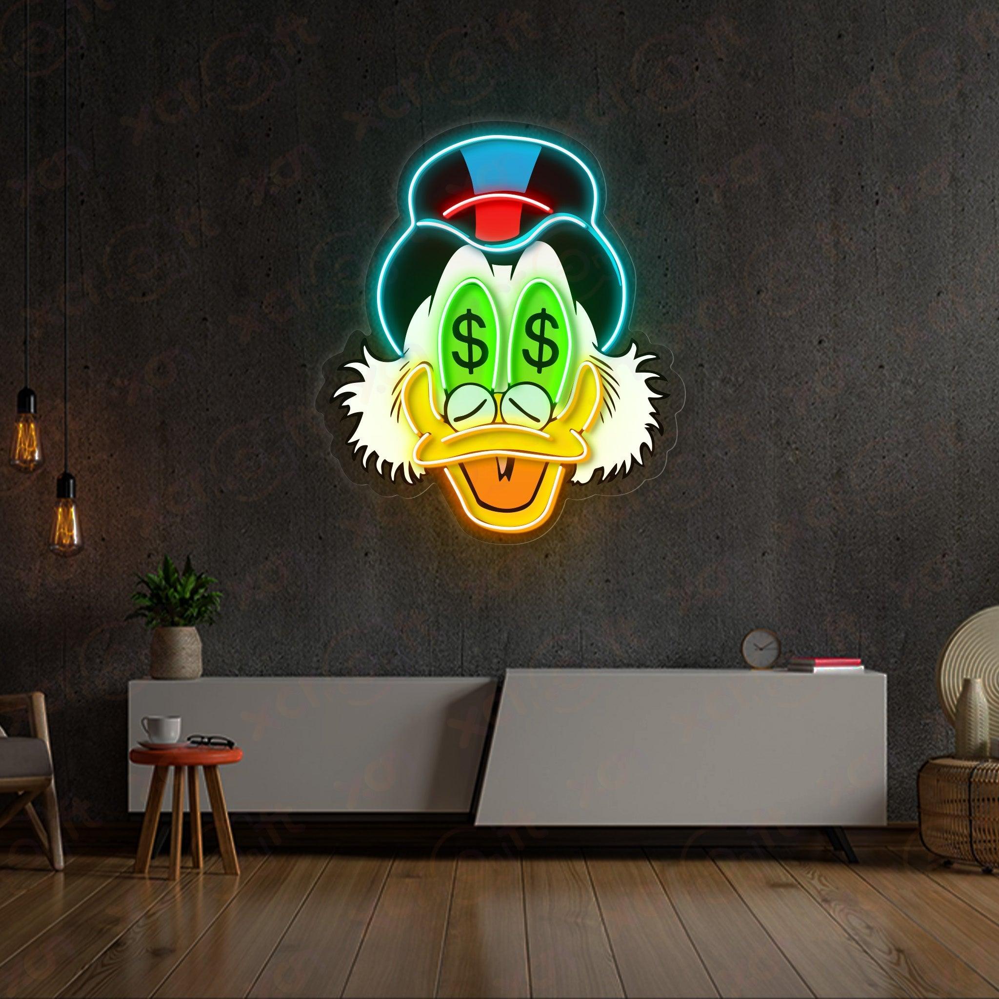 Money Face UV Printed Neon Light